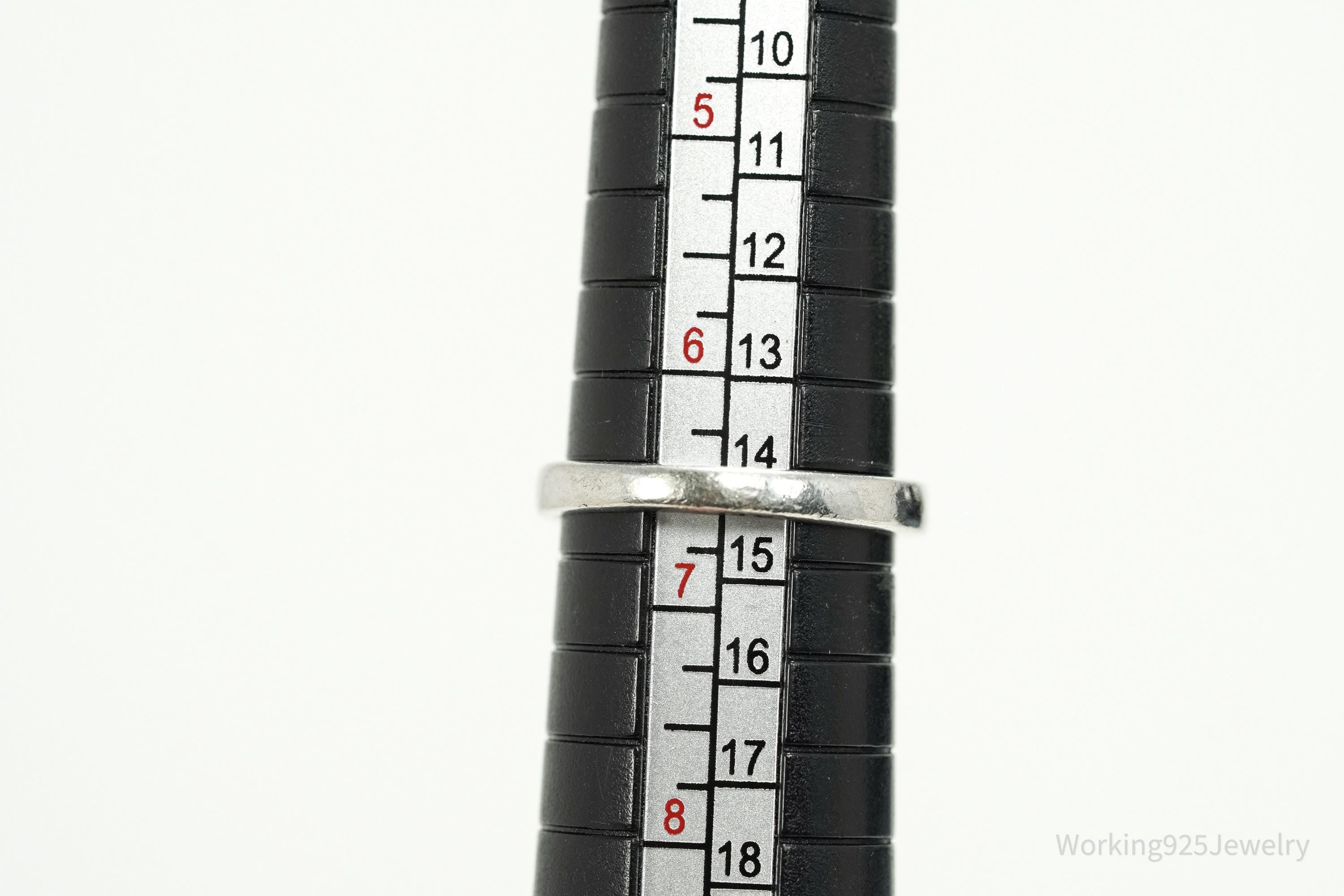 Vintage Amethyst & Cubic Zirconia Sterling Silver Ring - Size 6.5