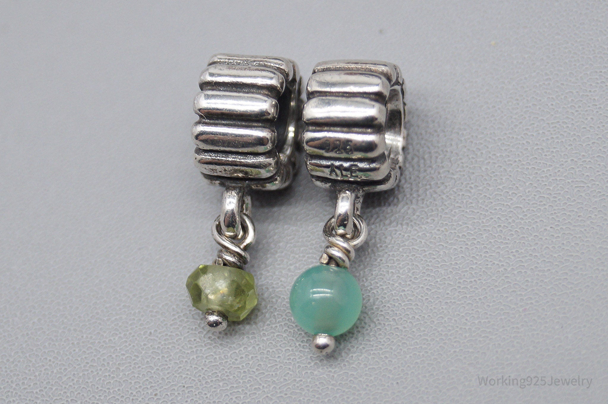 Retired Authentic Pandora Peridot Chrysoprase August May Sterling Silver Charms