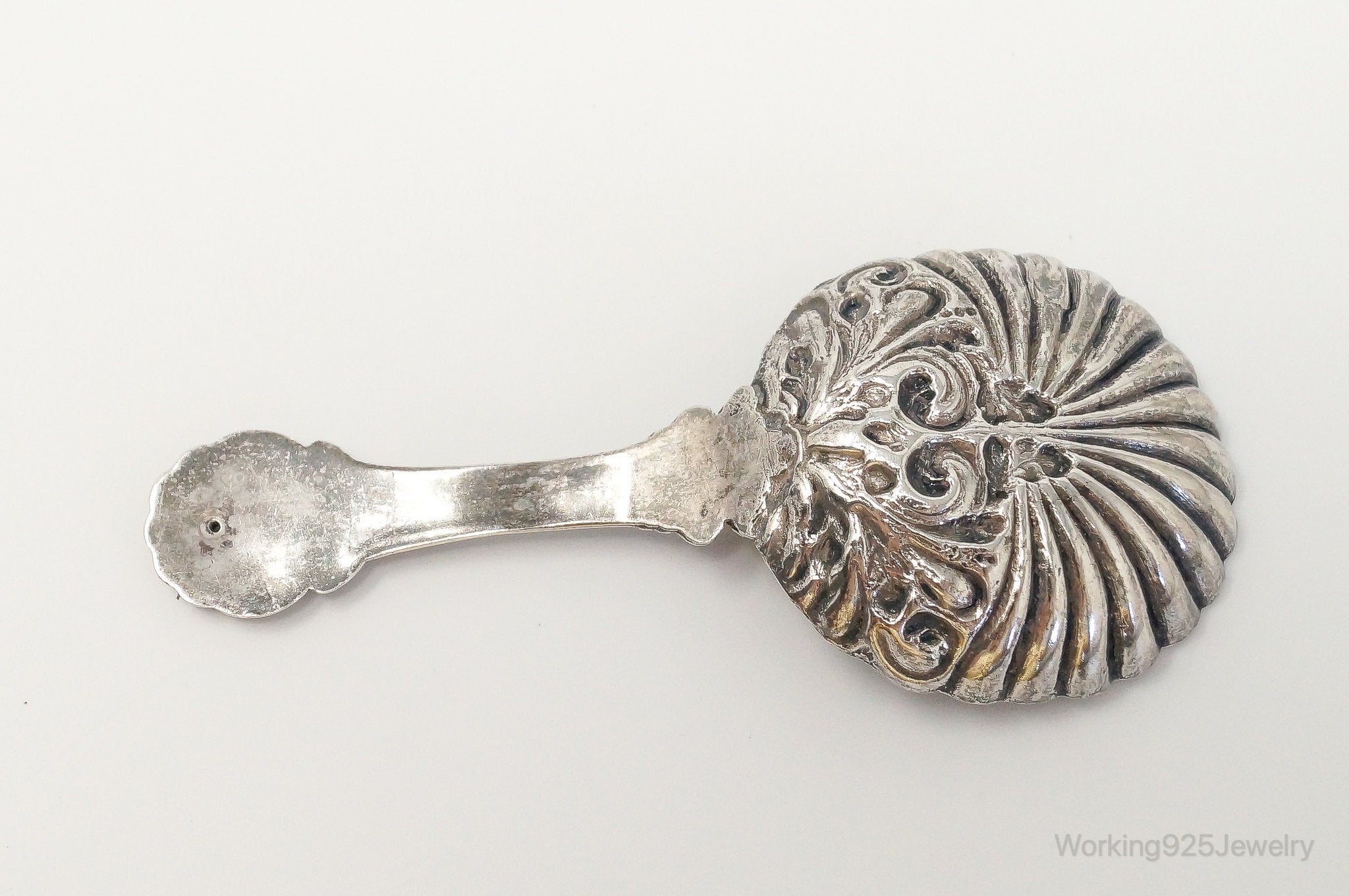 Antique Designer Art Nouveau Large Silver Spoon