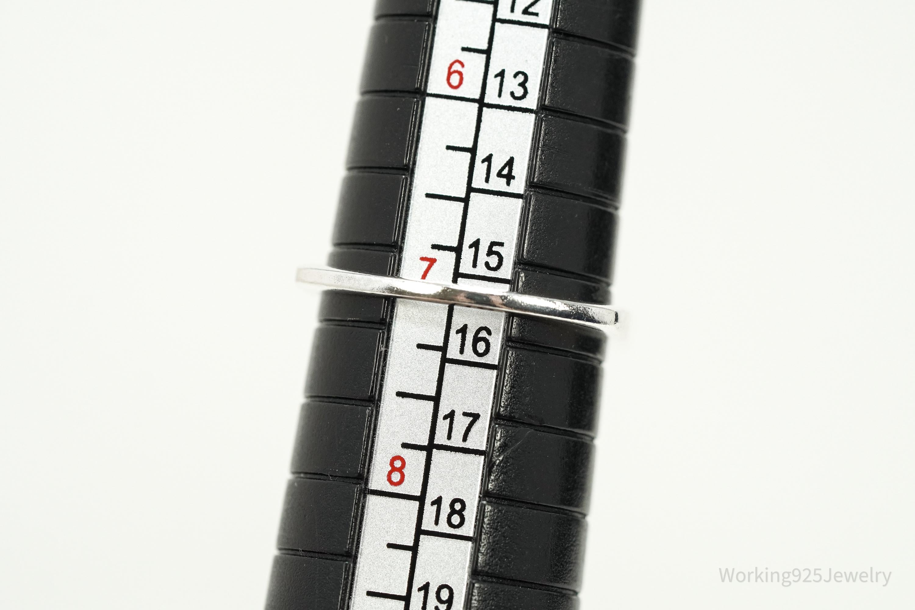 Vintage Black Onyx Sterling Silver Ring - Size 7