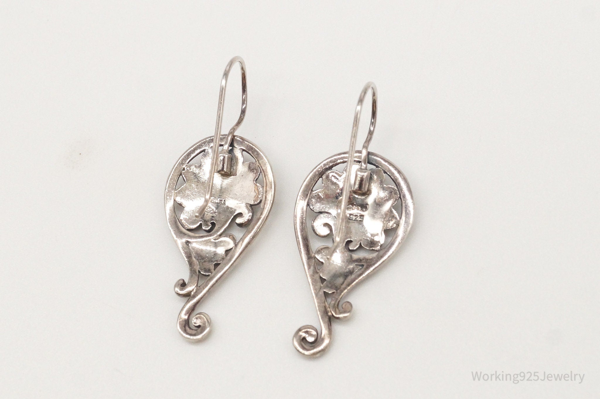 Vintage Designer Boma Balinese Sterling Silver Earrings