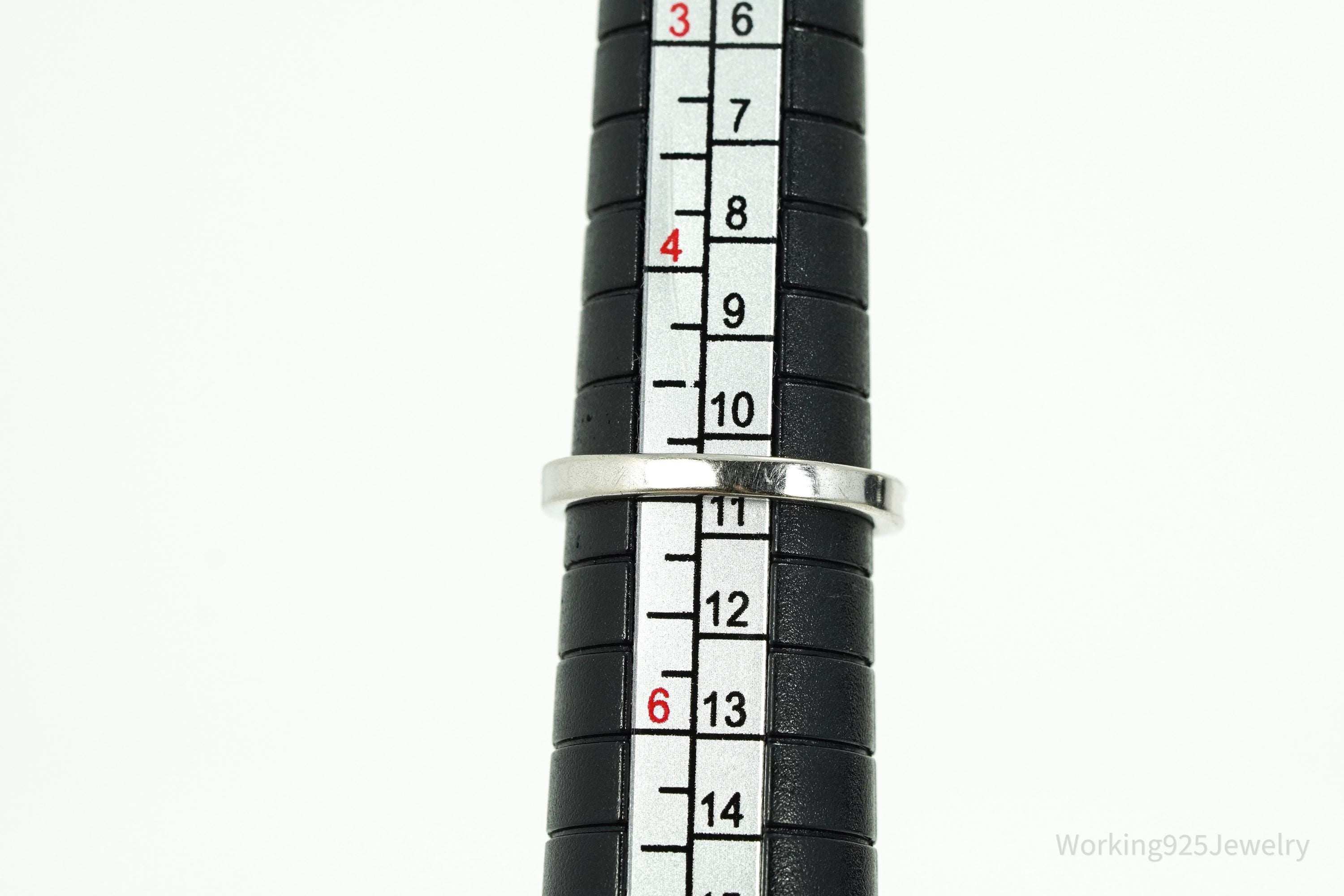 Vintage Cubic Zirconia Sterling Silver Ring - Size 5