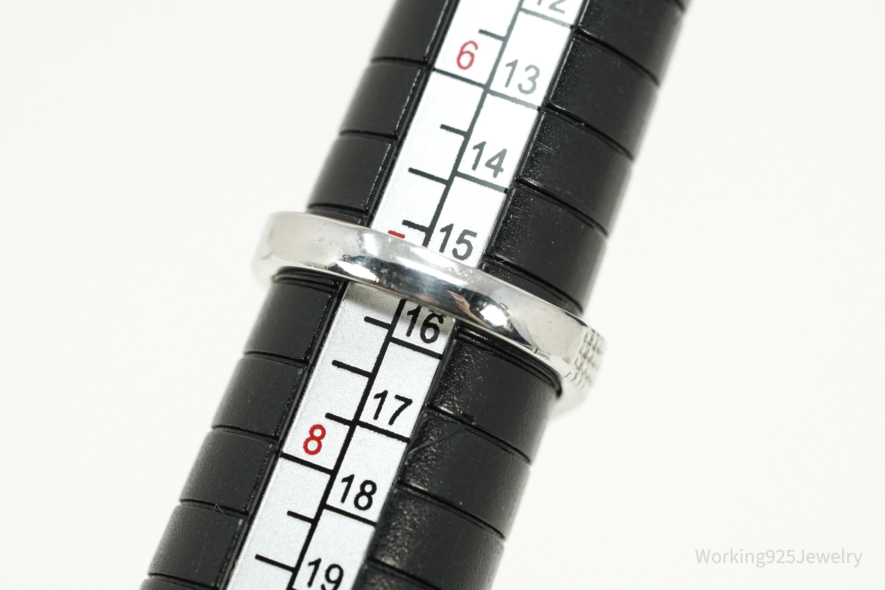 Vintage Sterling Silver Ring • Aquamarine & Tanzanite Accent Gemstones Size 7