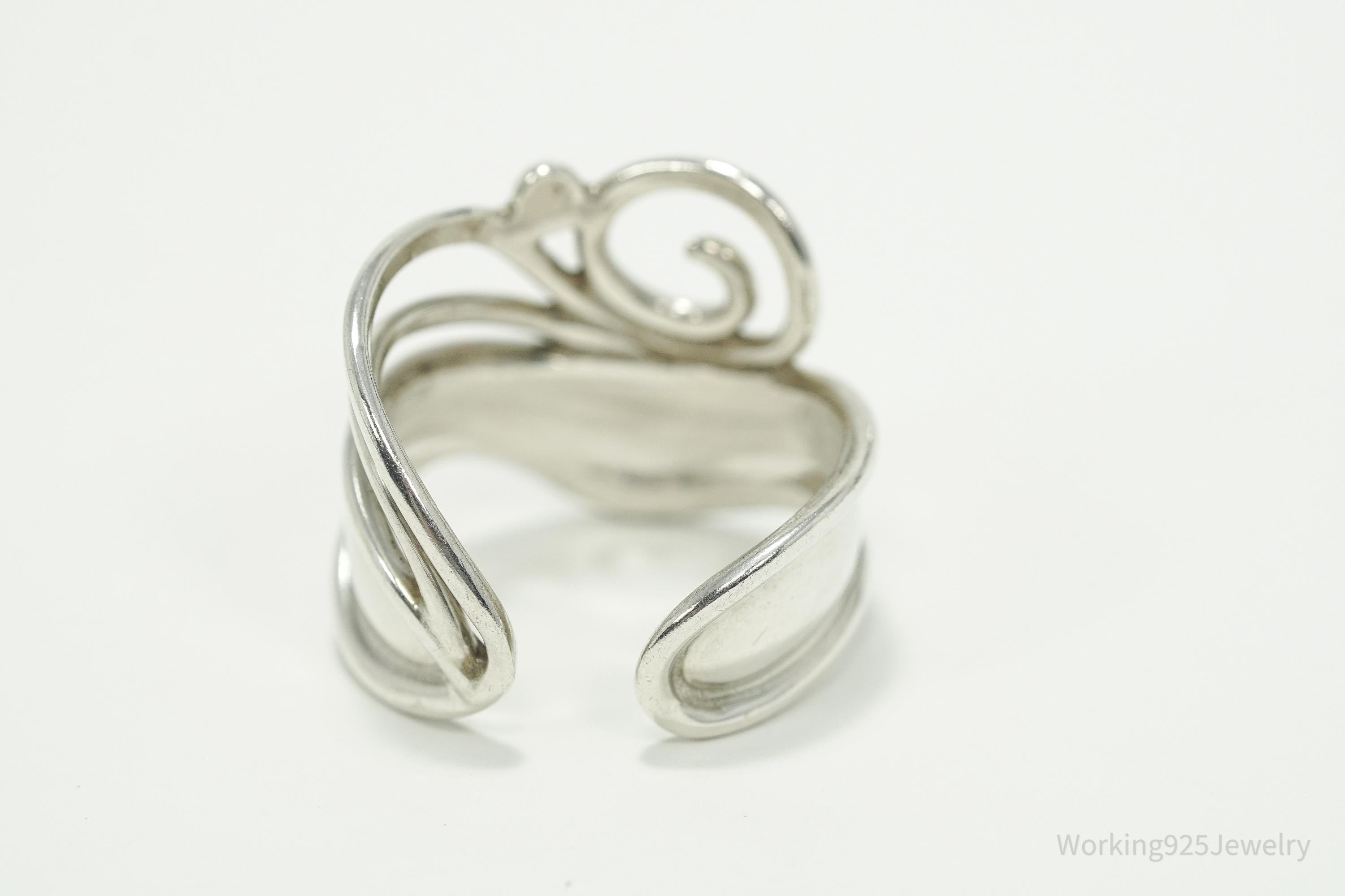 Vintage Danish Modernist Janina Sterling Silver Ring - Size 9.25