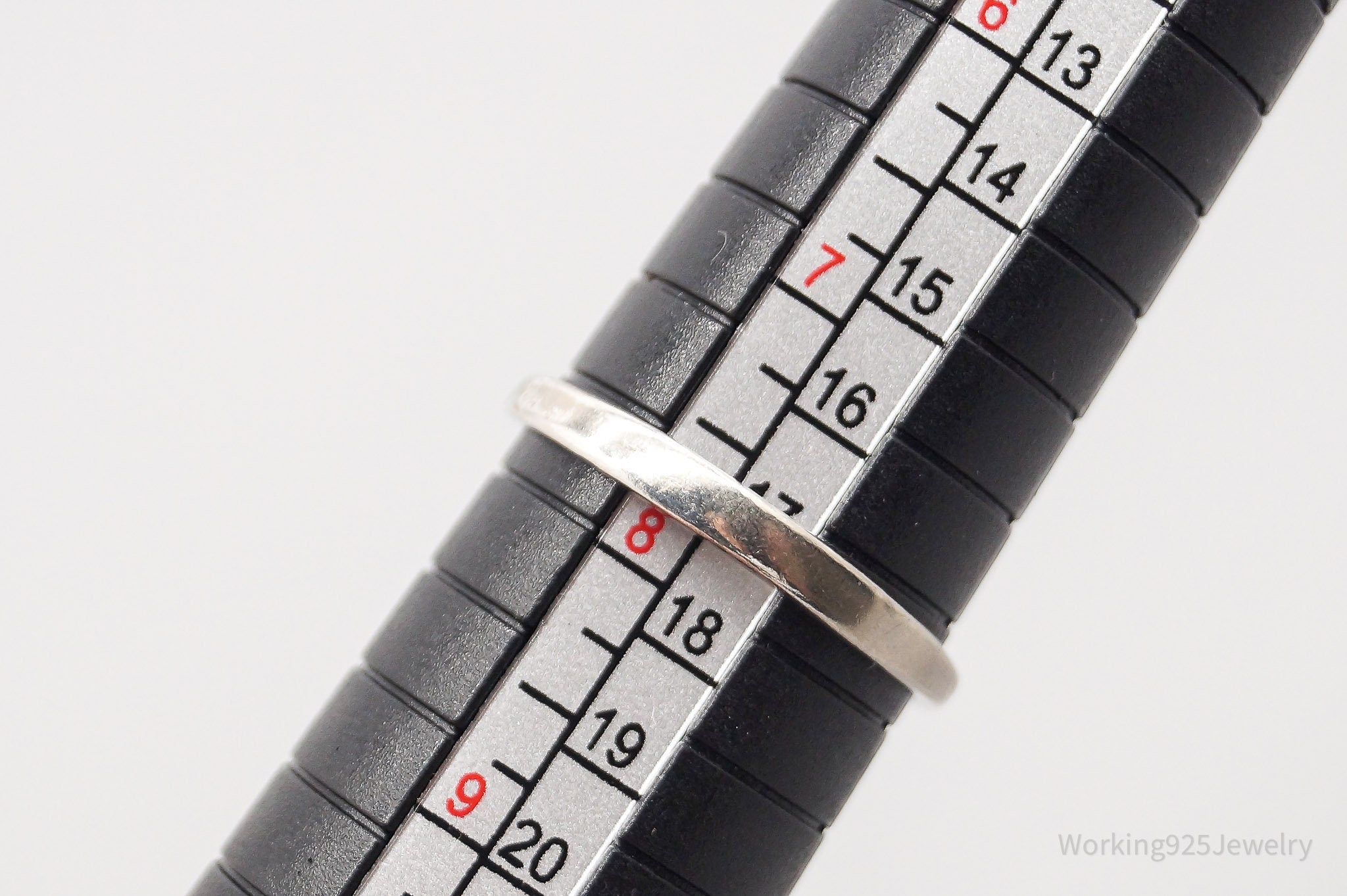 Vintage Blue Topaz Cubic Zirconia Sterling Silver Ring - Size 7.75