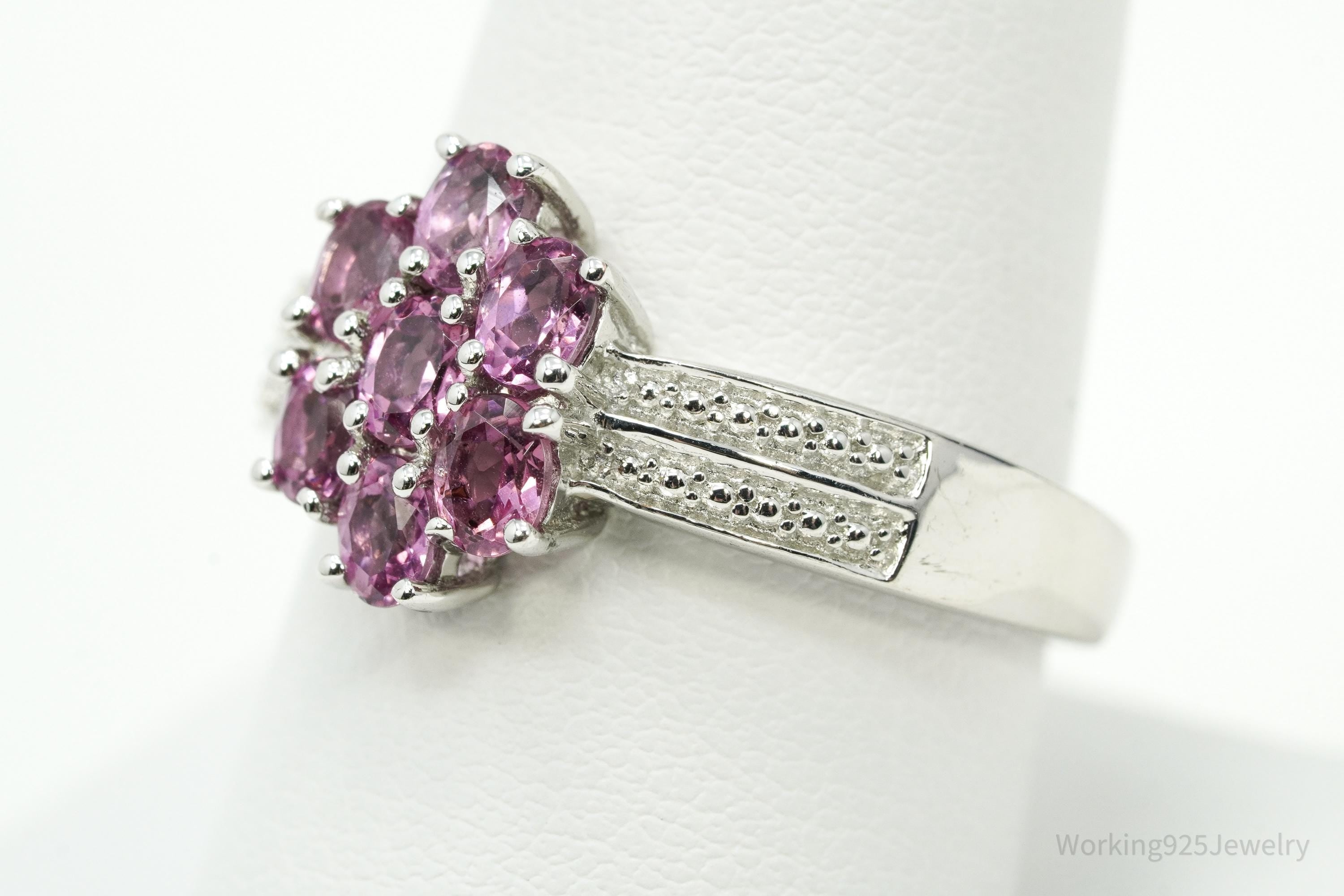 Karis Pink Tourmaline Sterling Silver Ring - Size 9