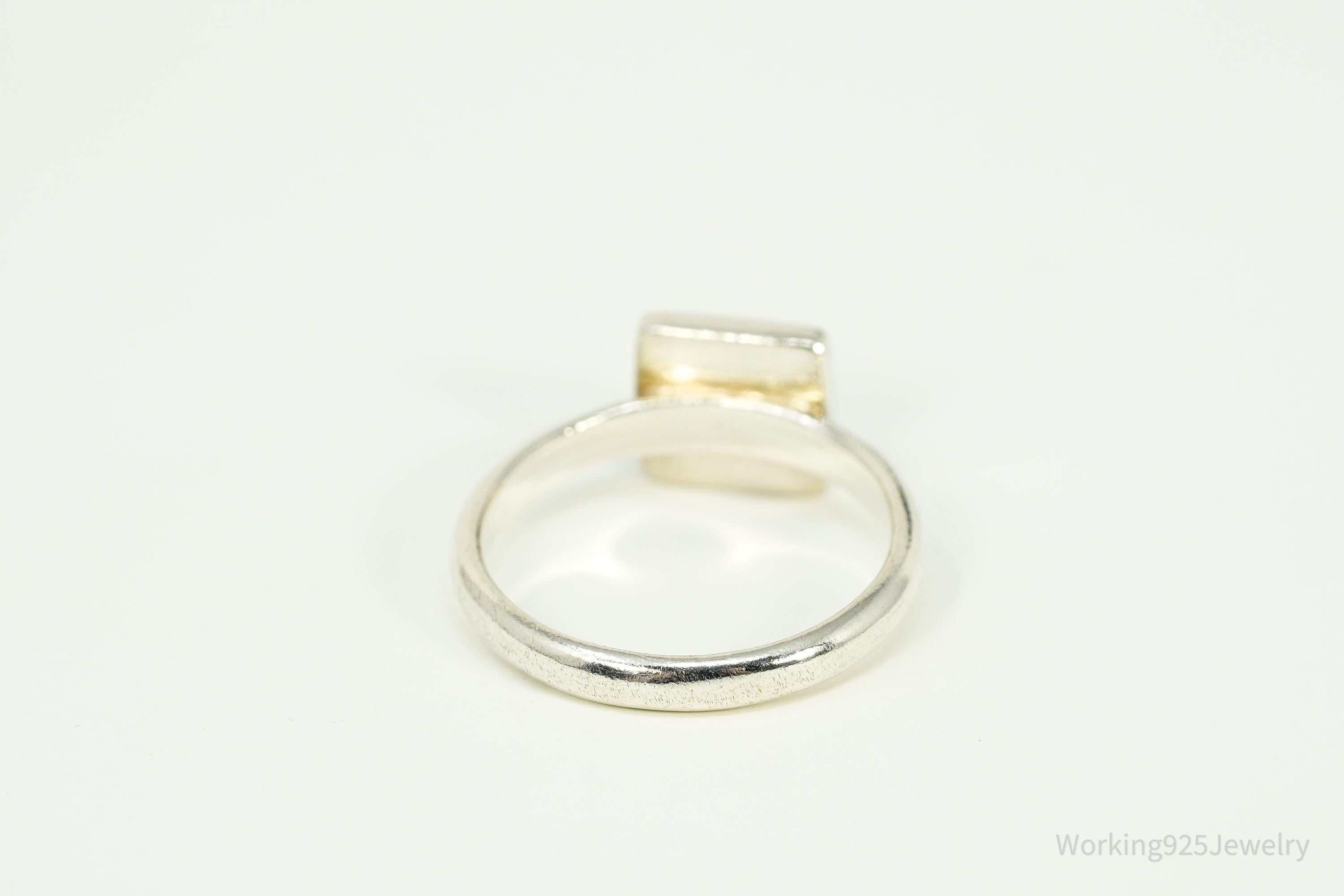 Vintage Black Onyx Sterling Silver Ring - Size 7