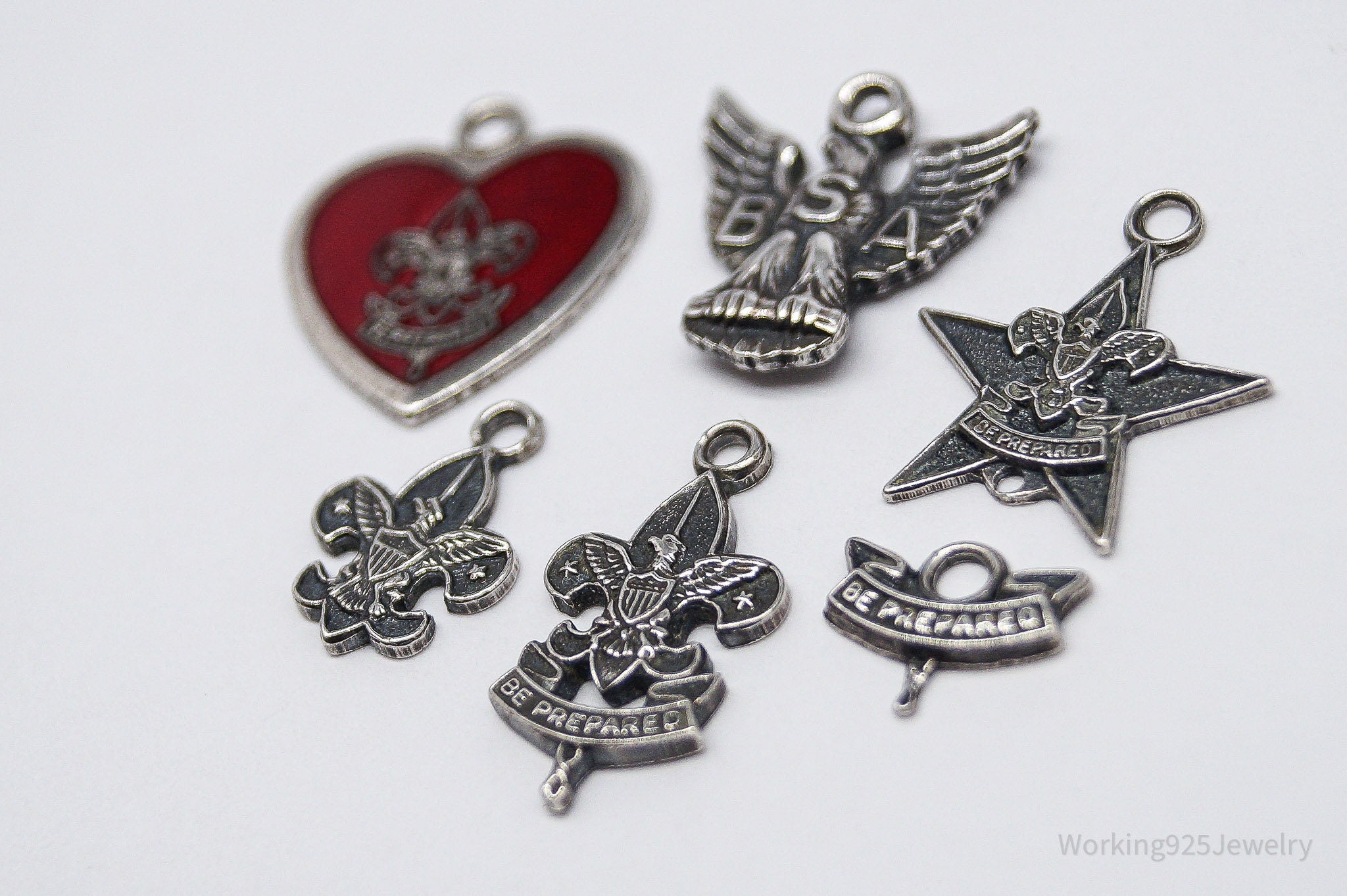 Vintage Scouts Sterling Silver Charms Lot