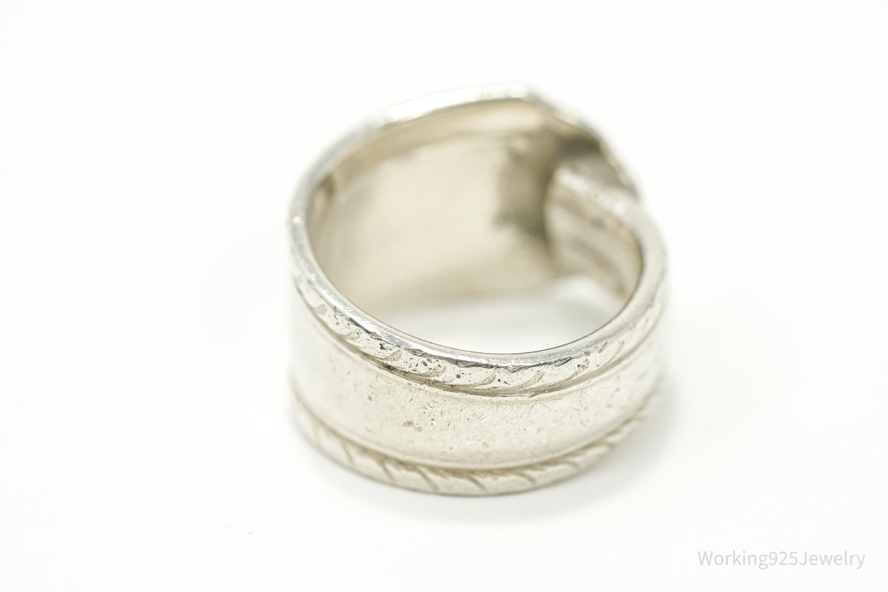 Antique Silver Spoon Ring Size 6.5