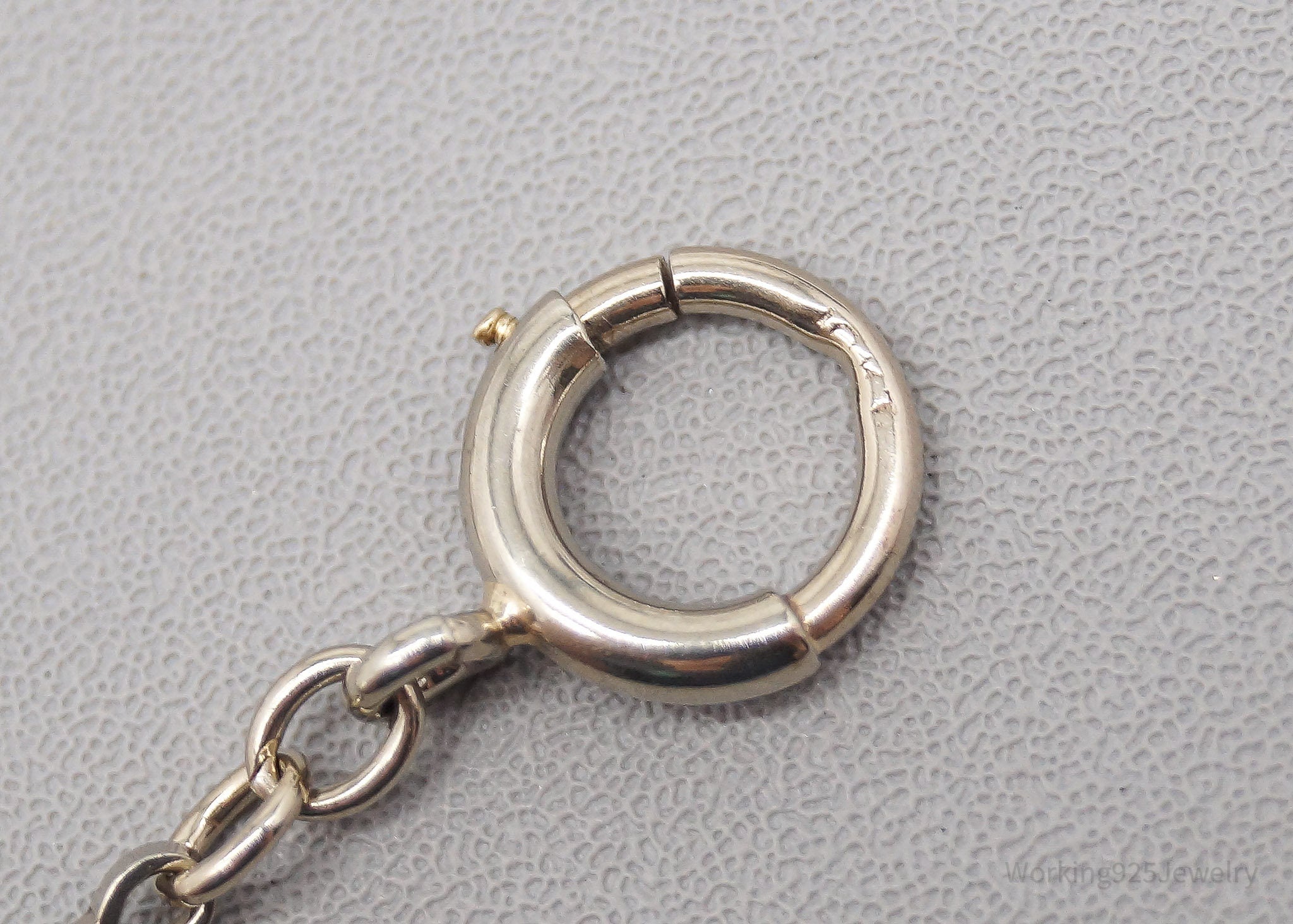 Victorian Antique 10K White Gold Pocket Watch Fob Key Chain Collectible