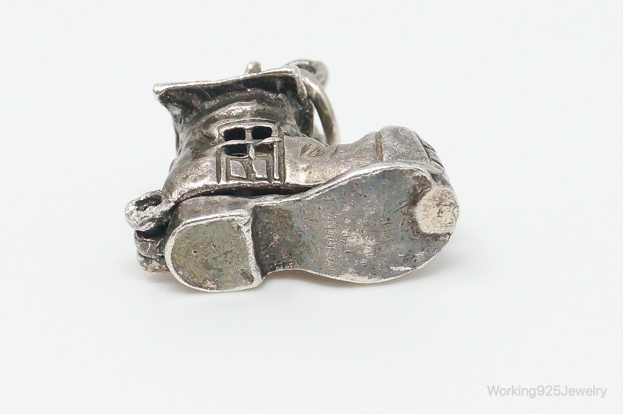 Vintage Old Lady in the Shoe Sterling Silver Charm