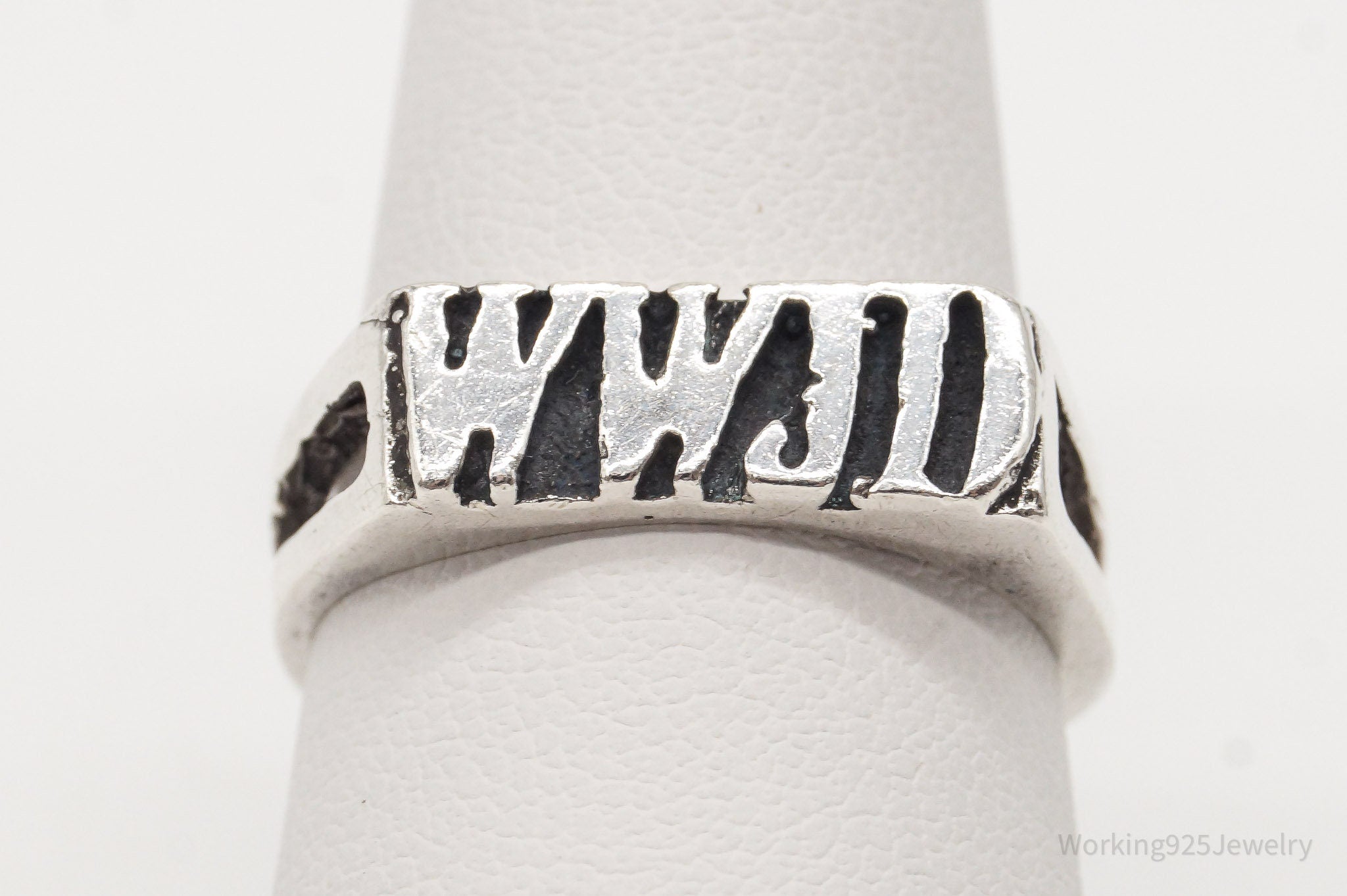 Vintage WWJD Sterling Silver Ring - Size 7.5