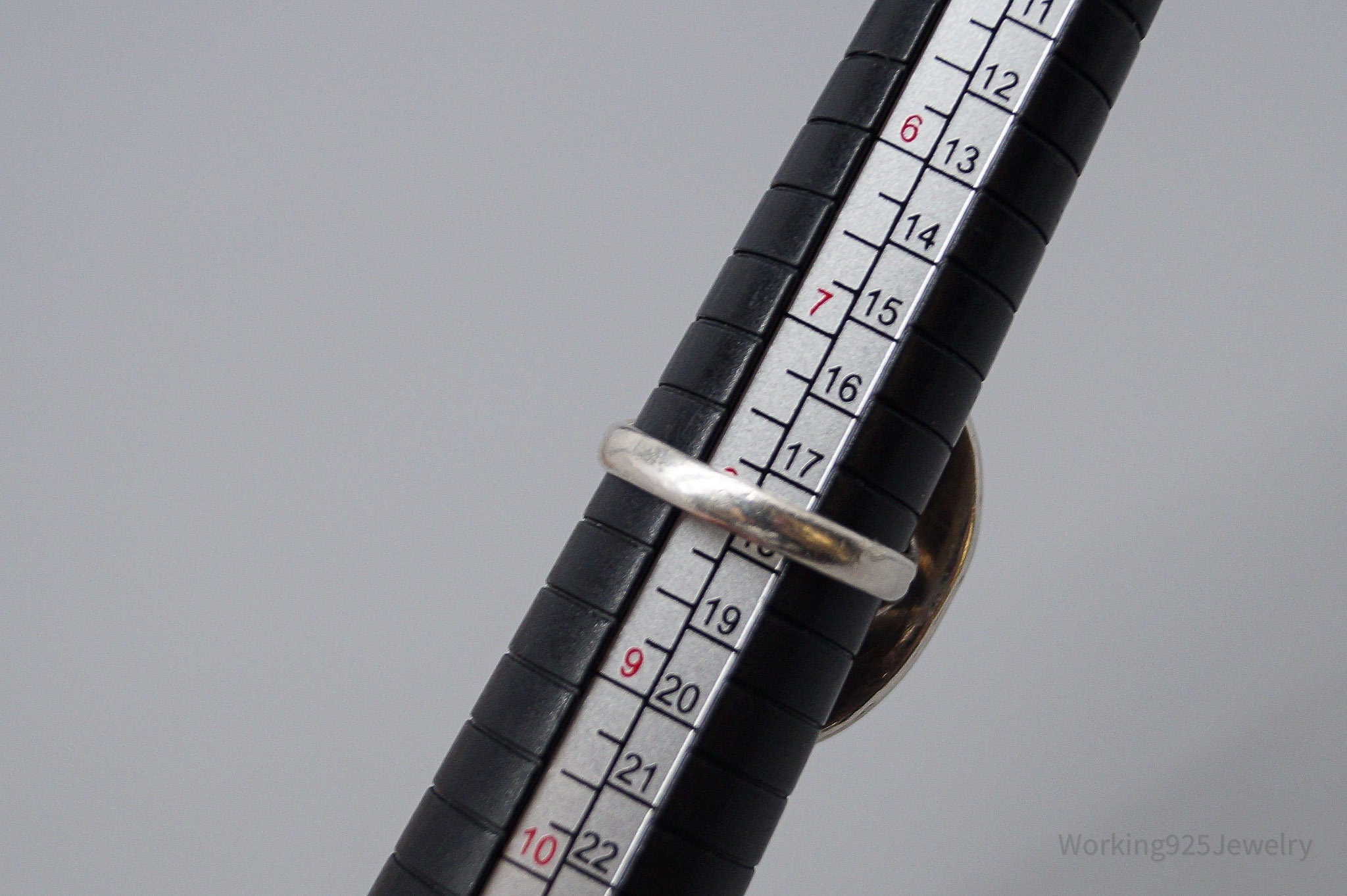 Vintage Large Carnelian Sterling Silver Ring - Size 8