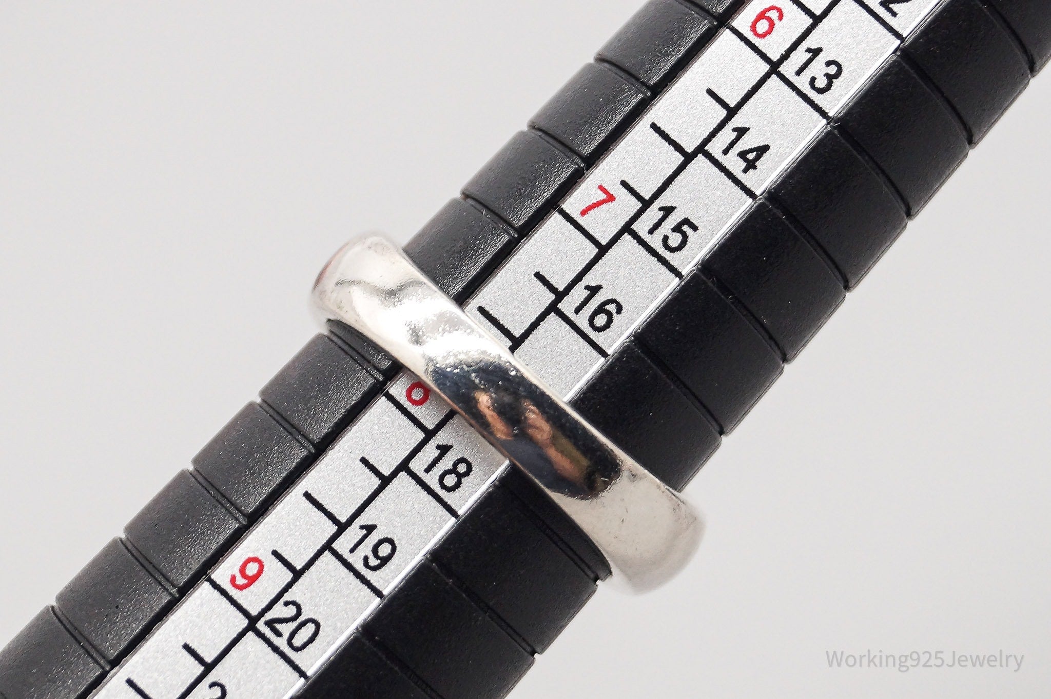 Vintage Large Citrine Sterling Silver Ring - Size 7.75