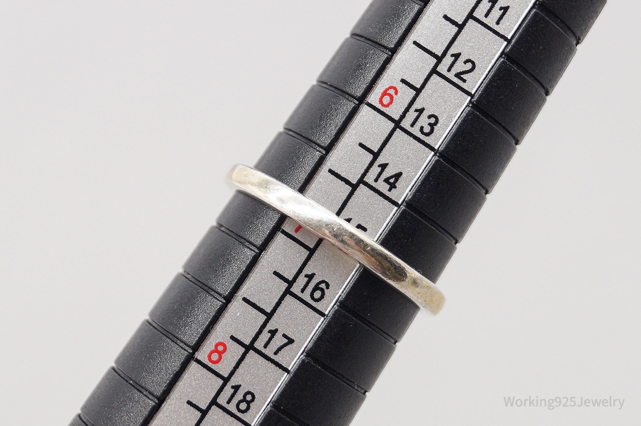 Vintage Bohemian Garnet Flower Gold Wash Sterling Silver Ring - Size 6.75