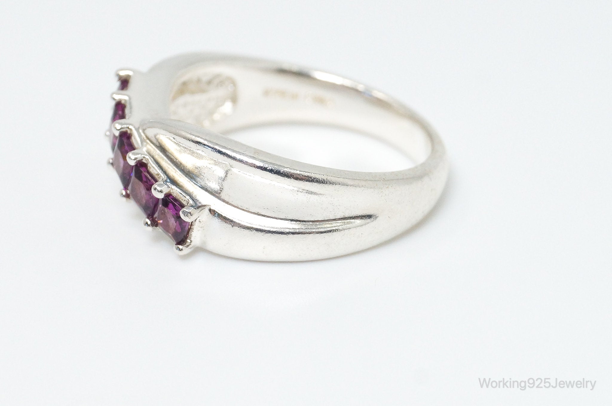 Vintage Violet Purple Topaz Sterling Silver Ring SZ 8.75