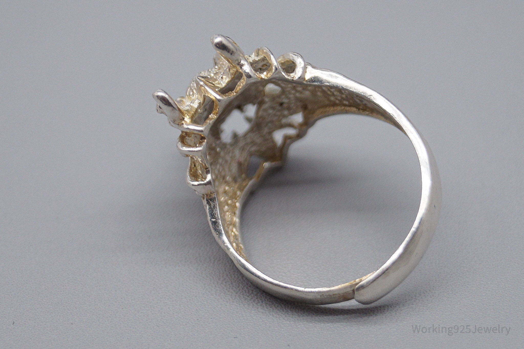 Vintage Dragon Head 999 Silver Ring - Size 10