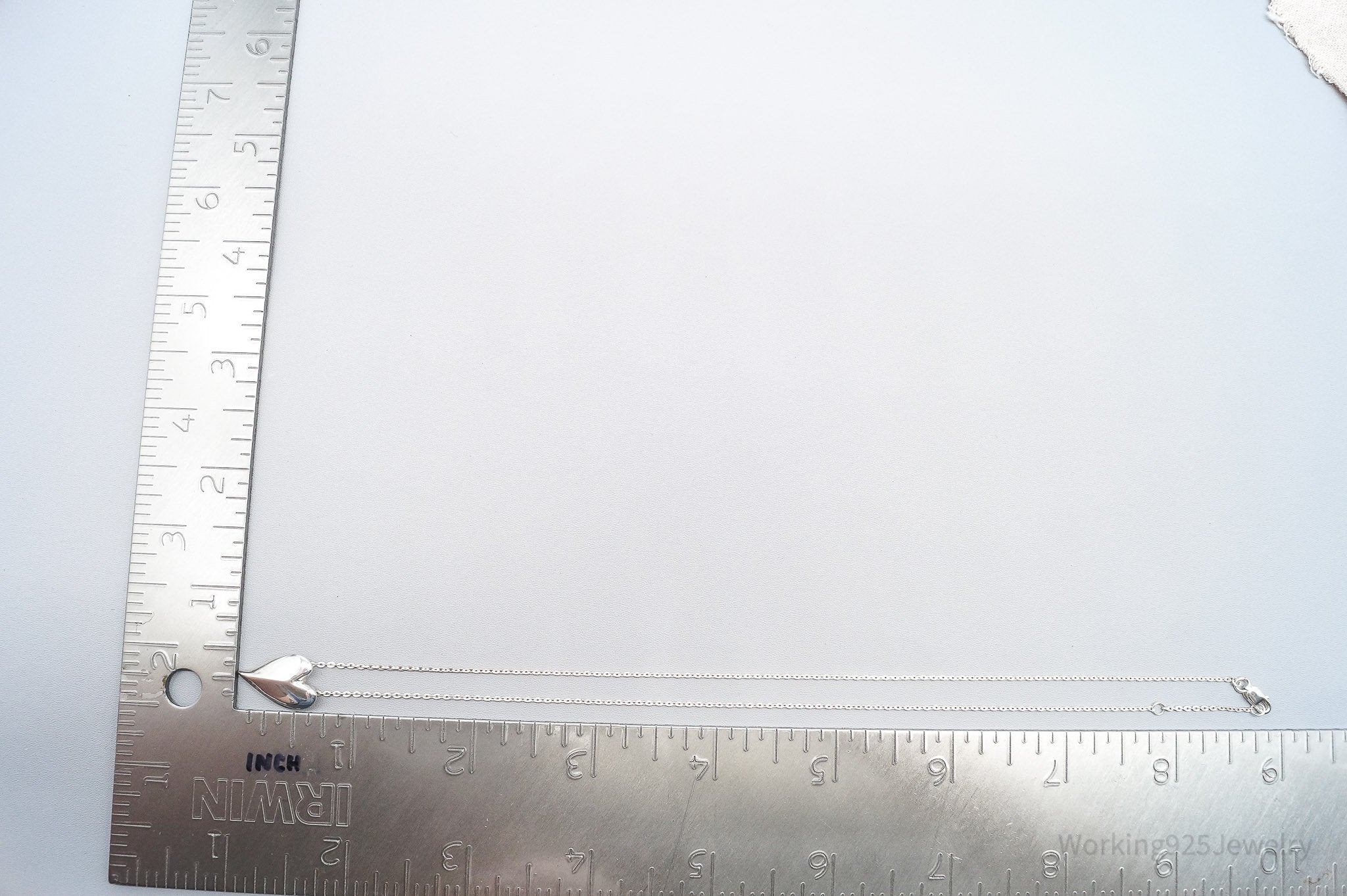 Vintage Kit Heath Modernist Heart Sterling Silver Chain Necklace - 16"