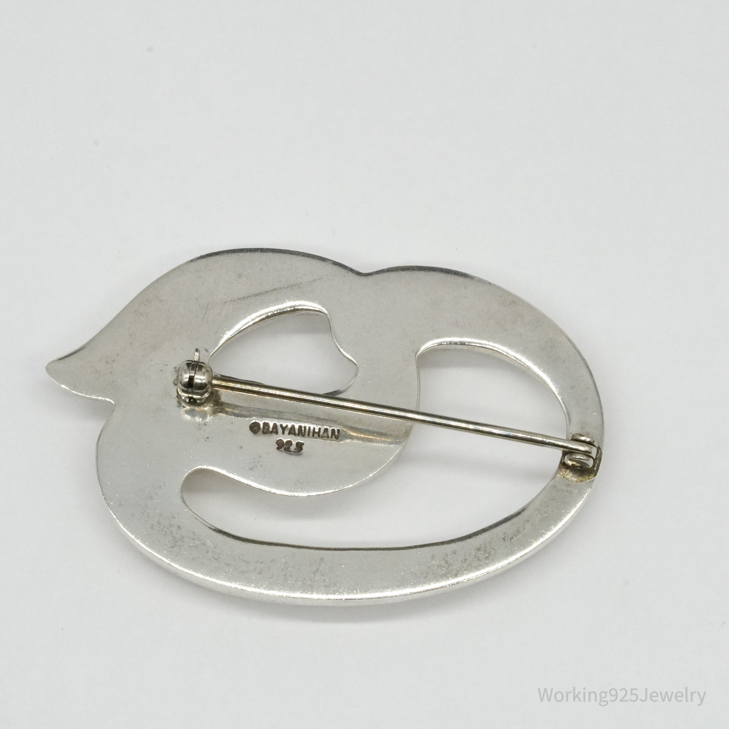 RARE Vintage Sterling Silver Bayanihan Sculptural Modernist Brooch