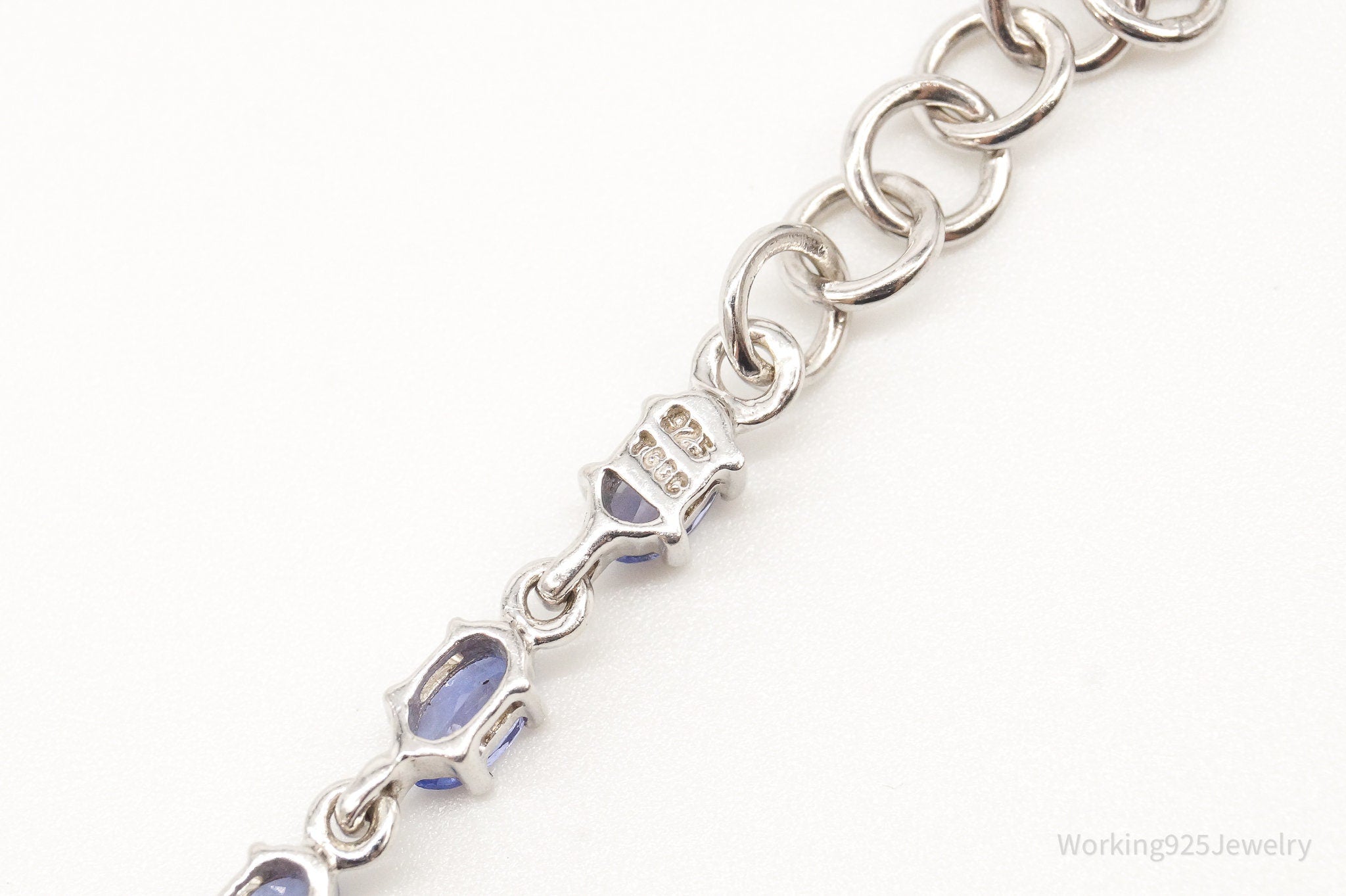 Vintage Designer TGGC Iolite Sterling Silver Bracelet