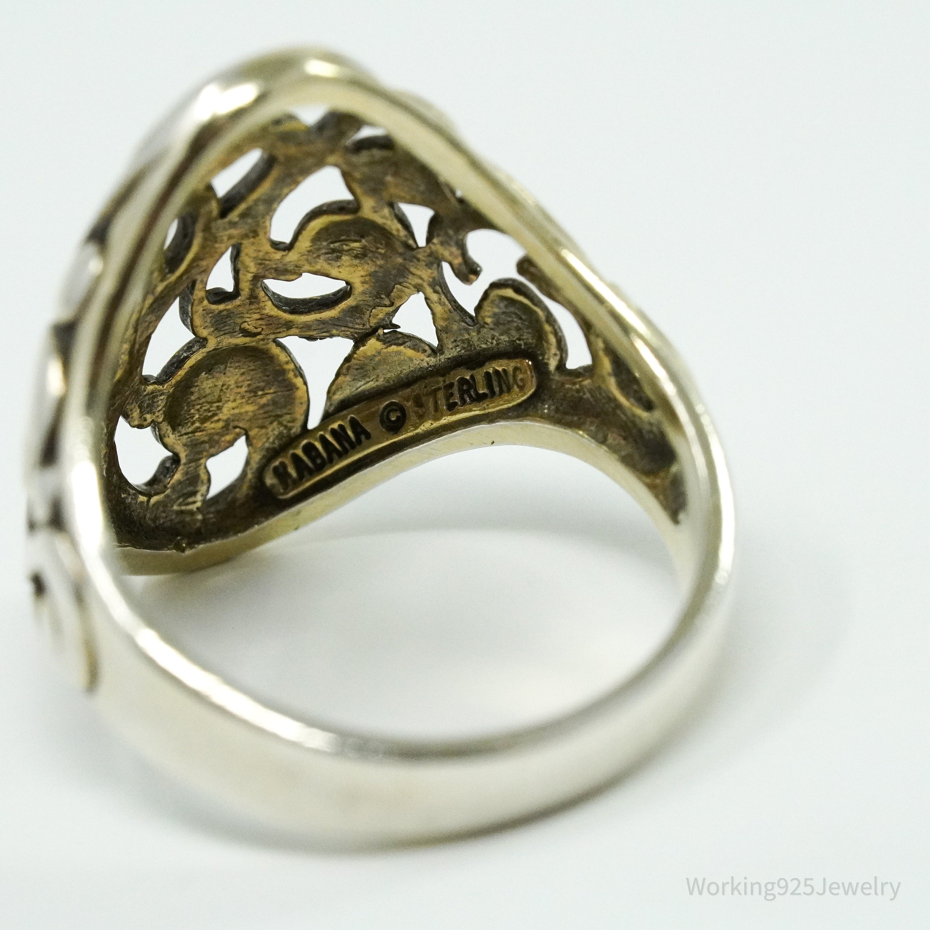Vintage Designer KABANA Sterling Silver Ring - Size 9