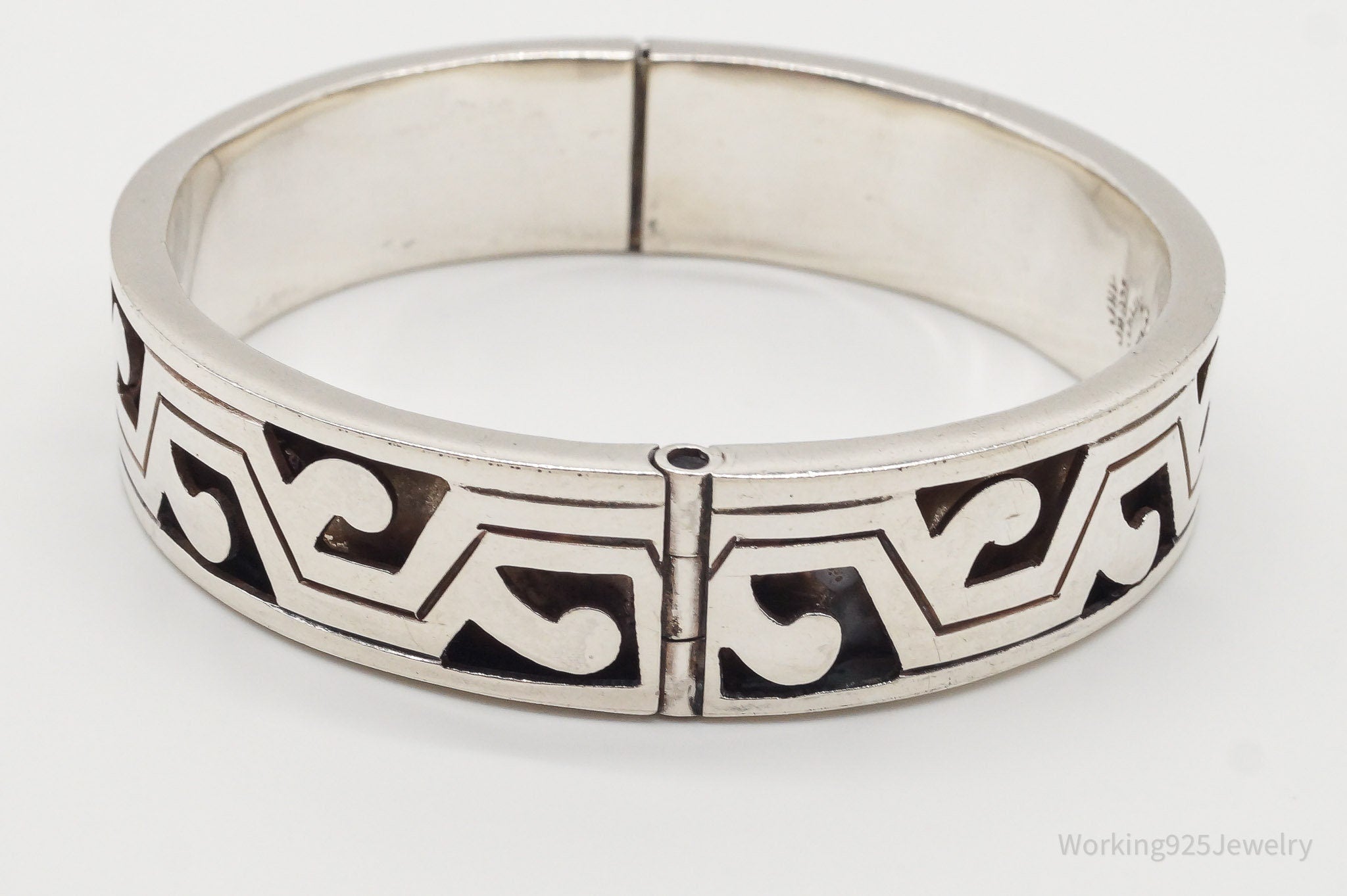 Vintage Taxco Mexico Designer JHP Sterling Silver Bracelet