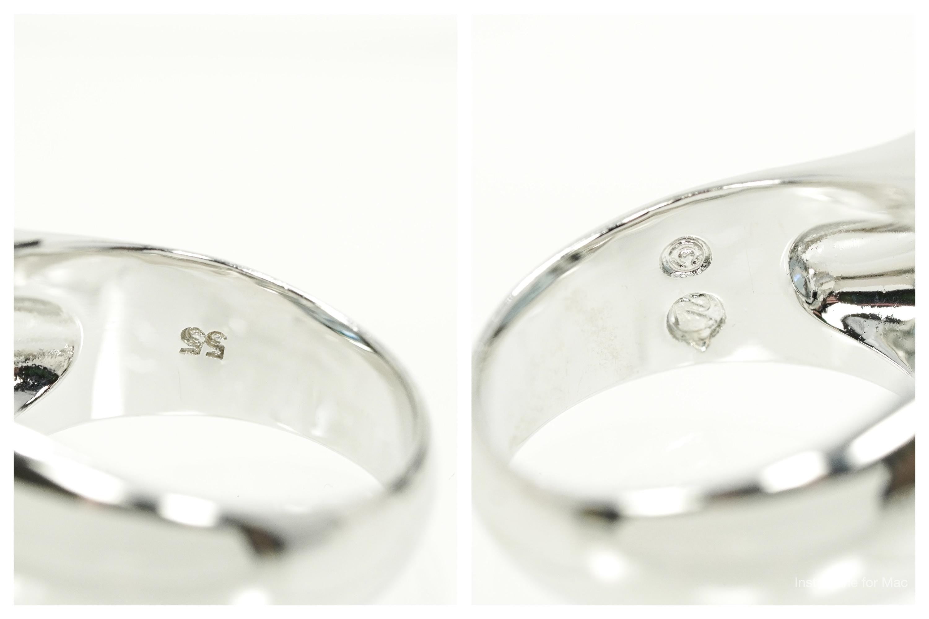 Vintage Blue Swarovski Crystal Silver Ring Size 6.75