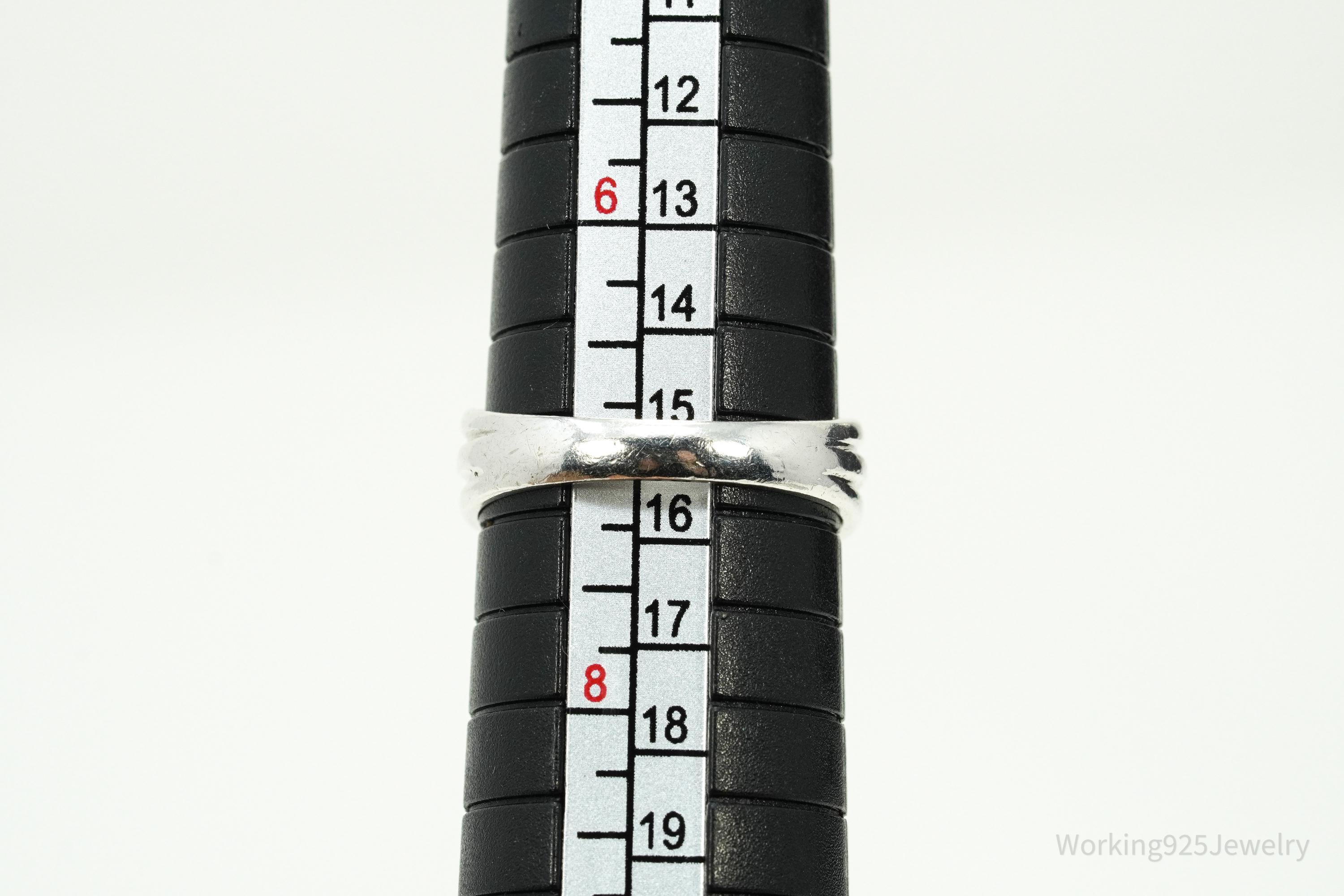 Vintage Cubic Zirconia Sterling Silver Ring - Size 7