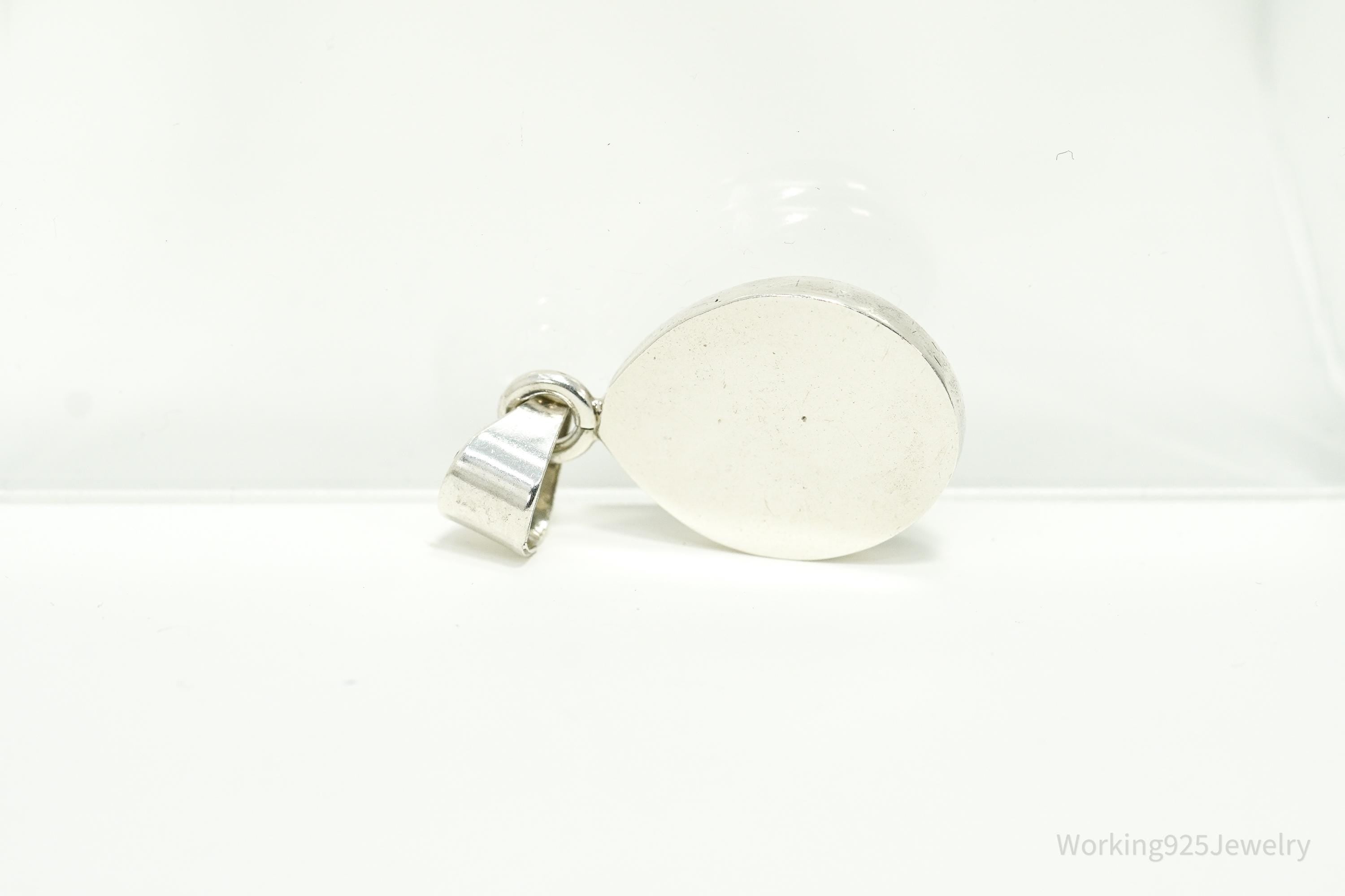 Vintage Dichroic Glass Sterling Silver Pendant