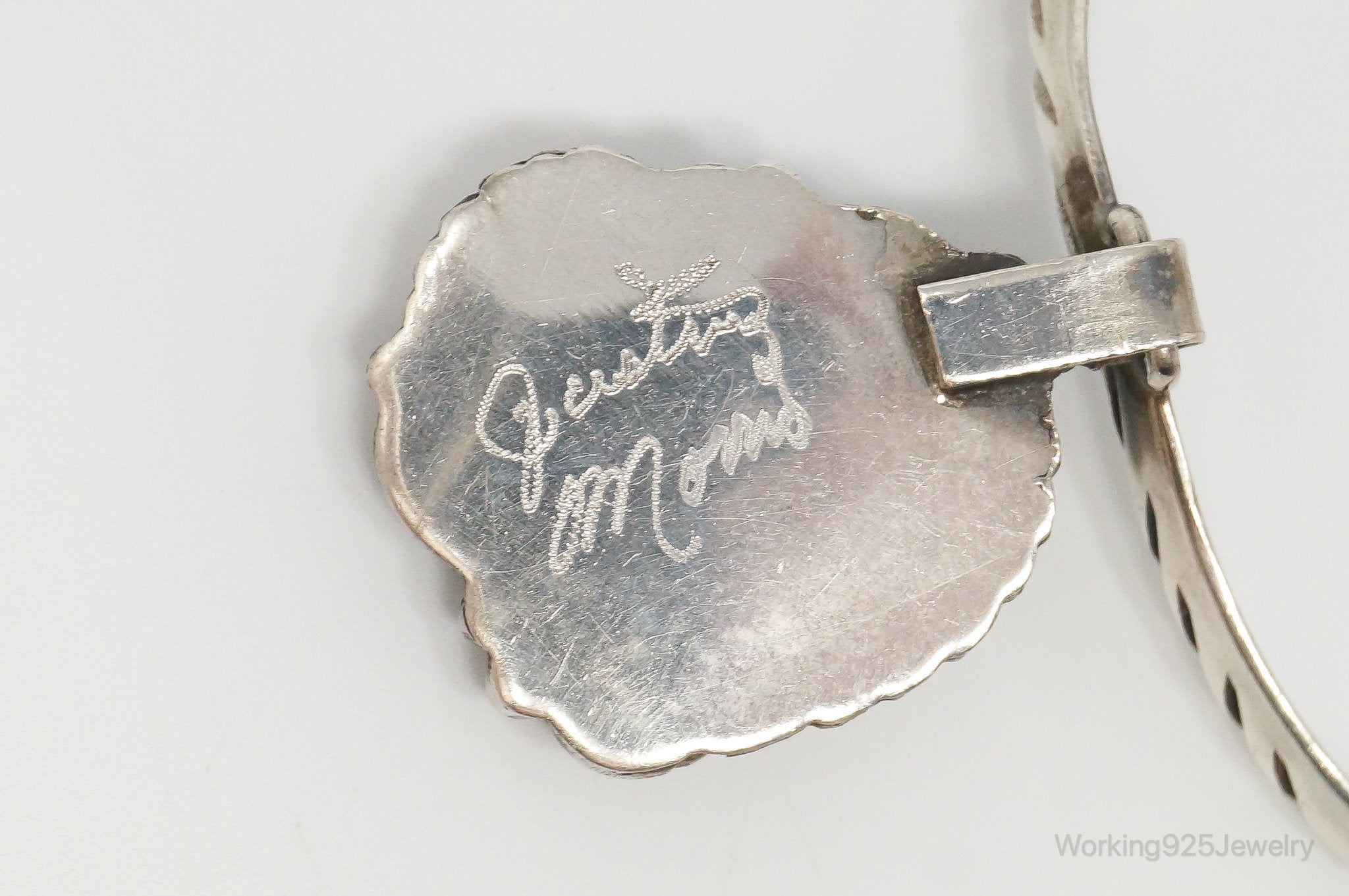 Vintage Native American Turquoise Sterling Silver Bracelet