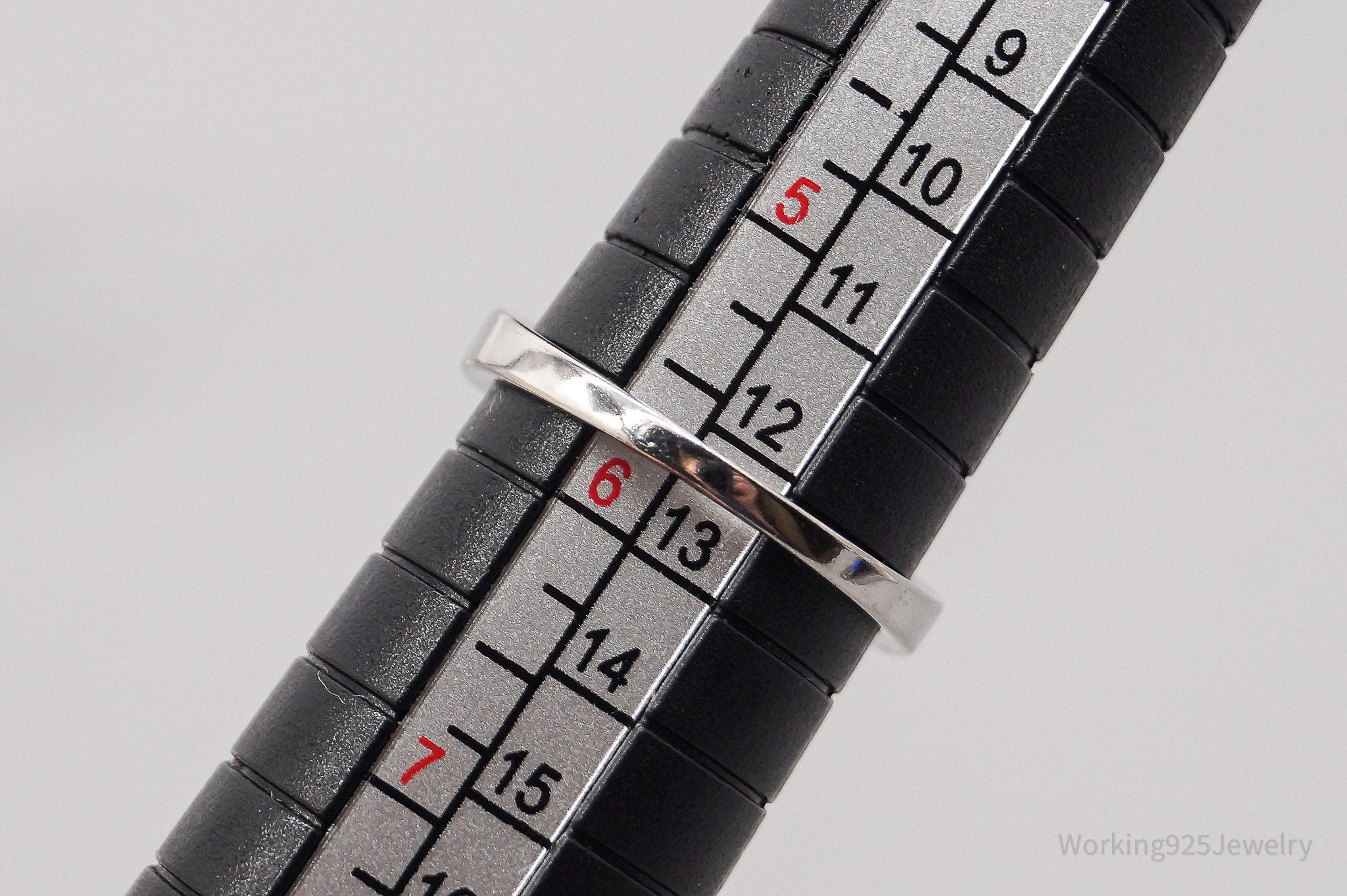 Vintage Blue Topaz Sterling Silver Ring - Size 5.75