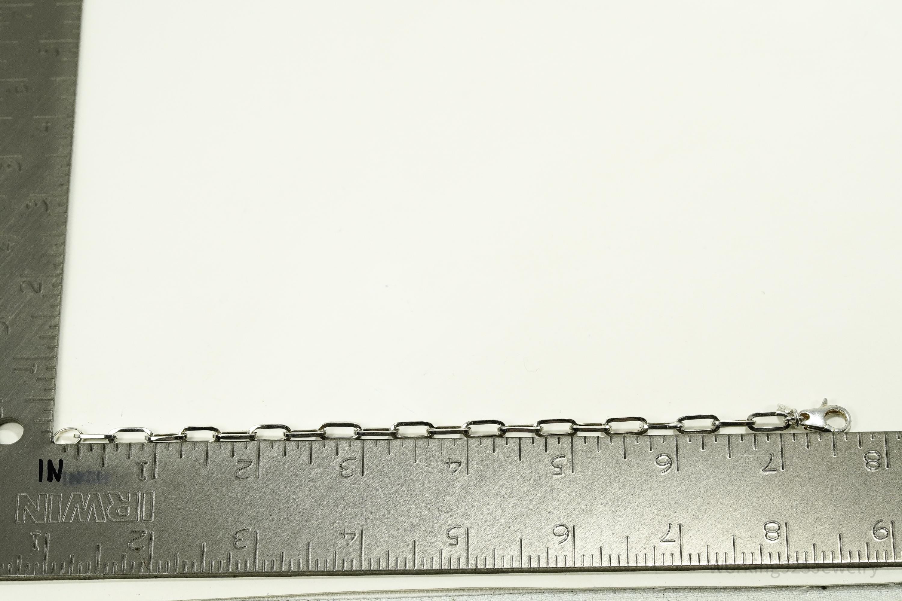 Vintage Italian Dyaderma Chain Link Sterling Silver Bracelet - 7 5/8"