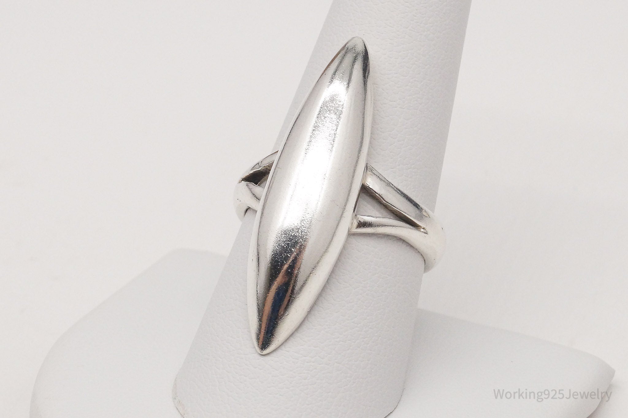 Vintage Mexico Modernist Sterling Silver Ring - Size 8.75