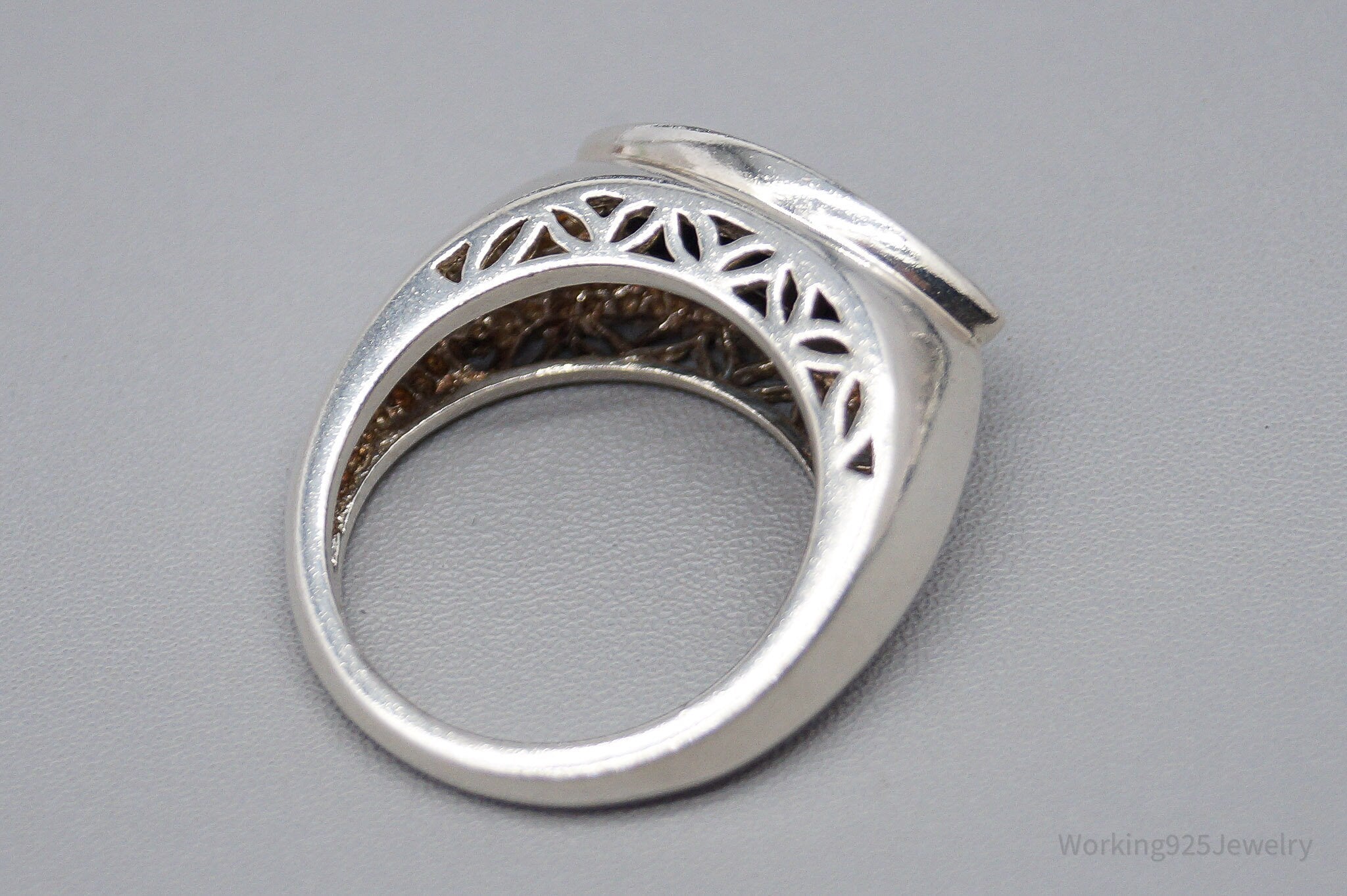 Vintage Black Onyx Sterling Silver Ring - Size 6