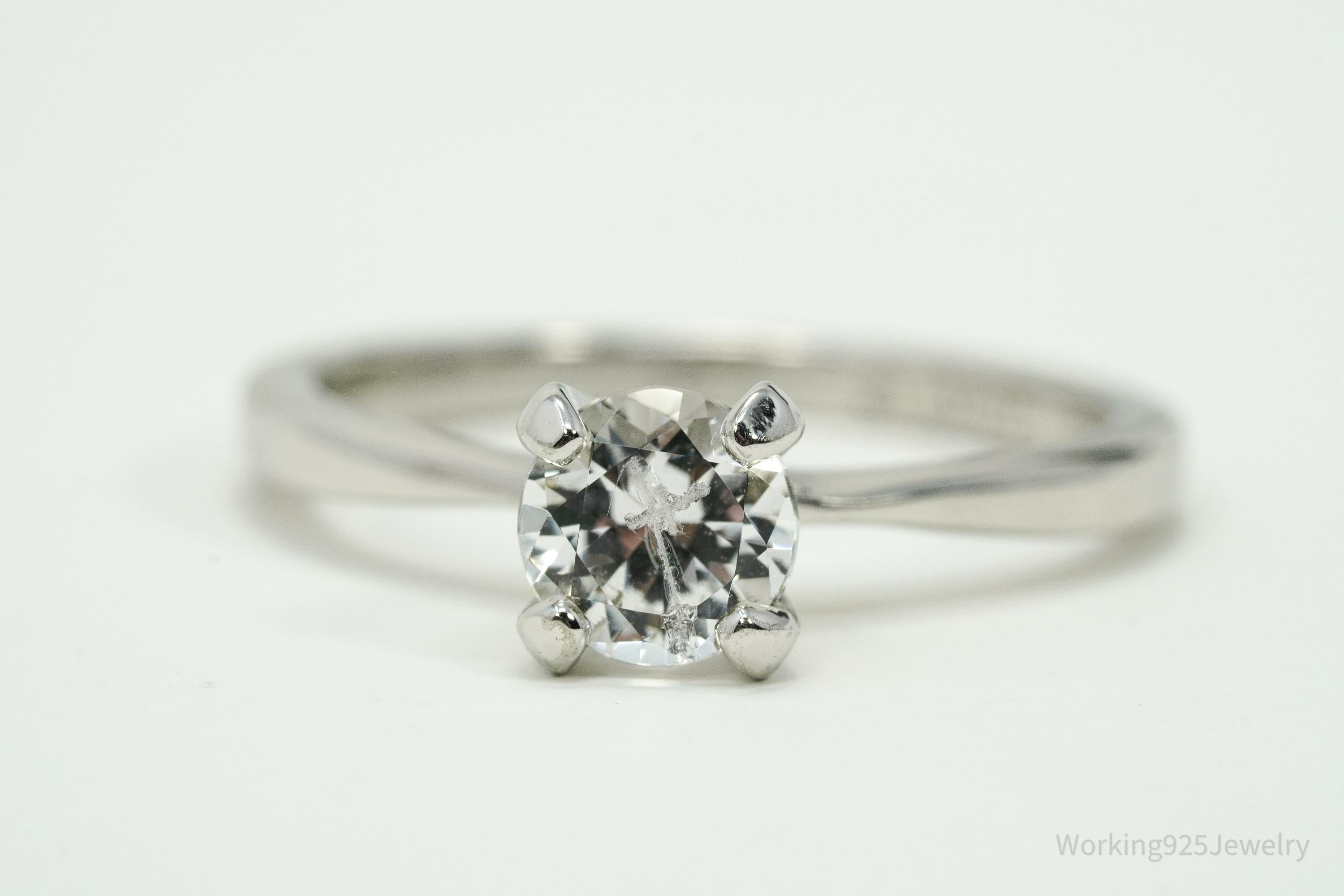 Vintage Designer Avon Cubic Zirconia Sterling Silver Ring Size 7.75