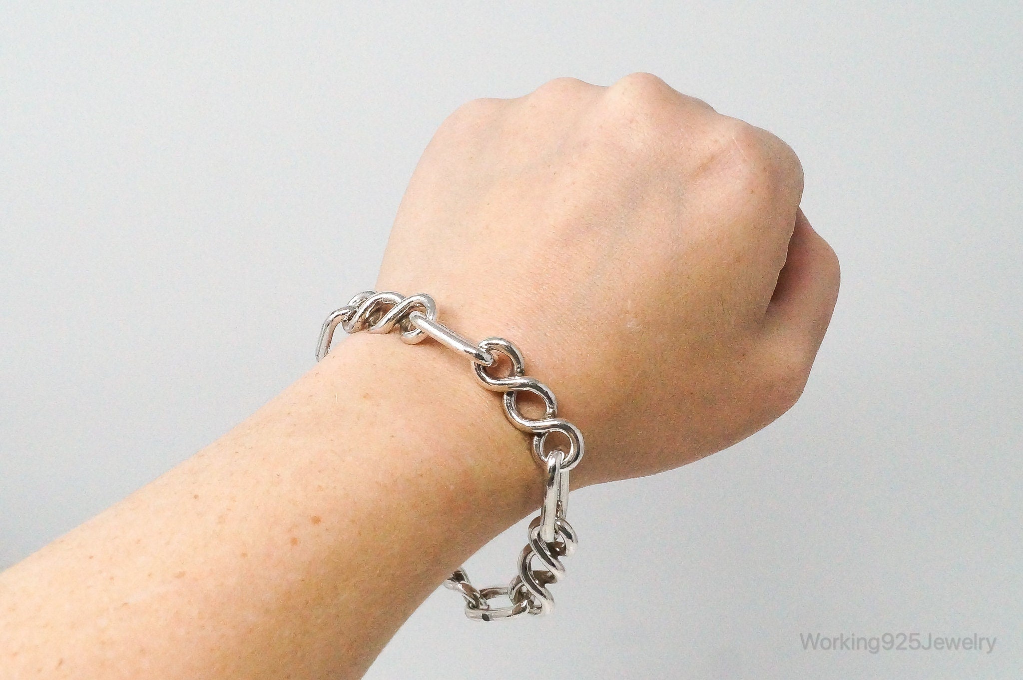 Vintage Sterling Silver Chain Link Bracelet