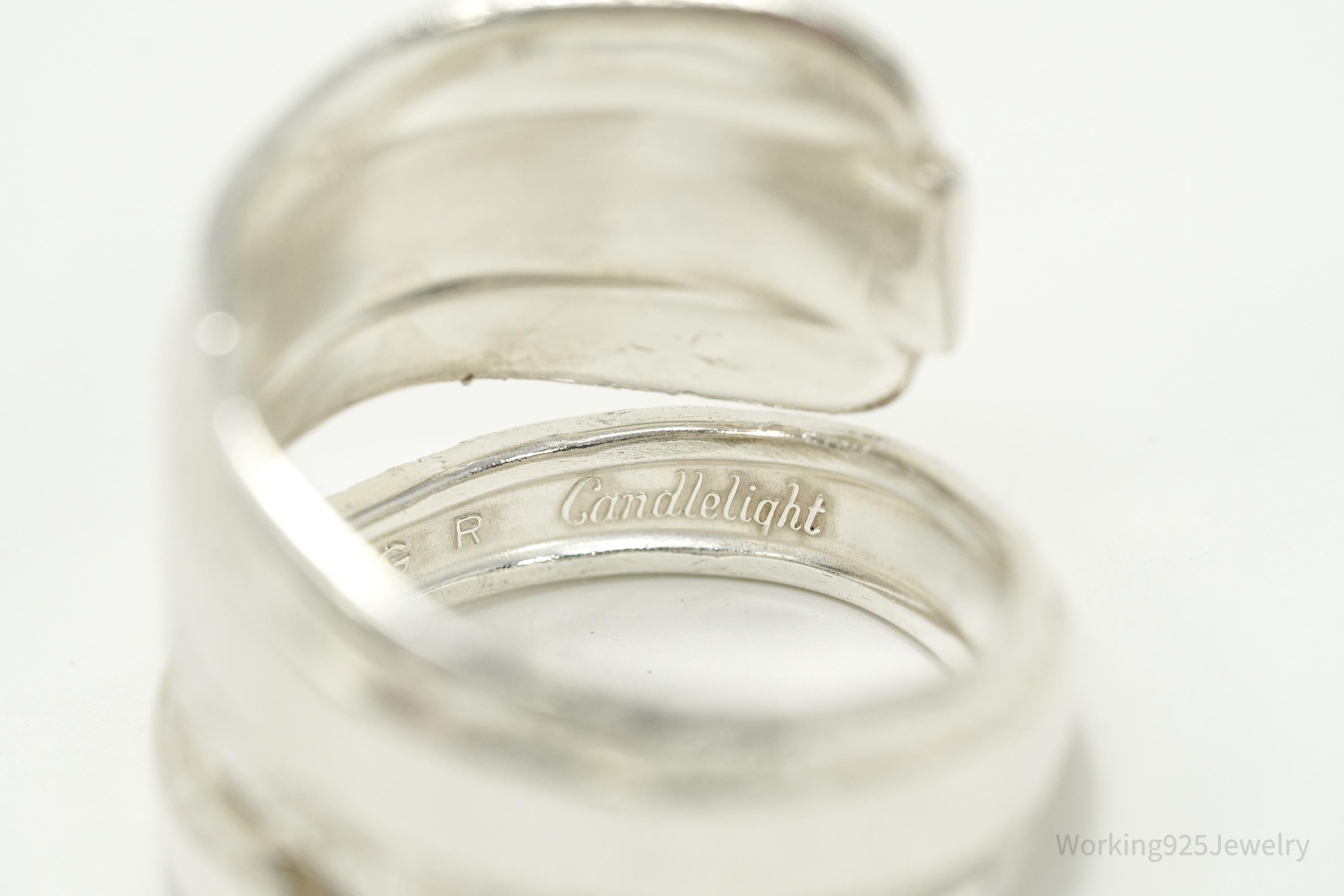 Antique TOWLE "Candlelight" Sterling Silver Spoon Ring Size 9.5