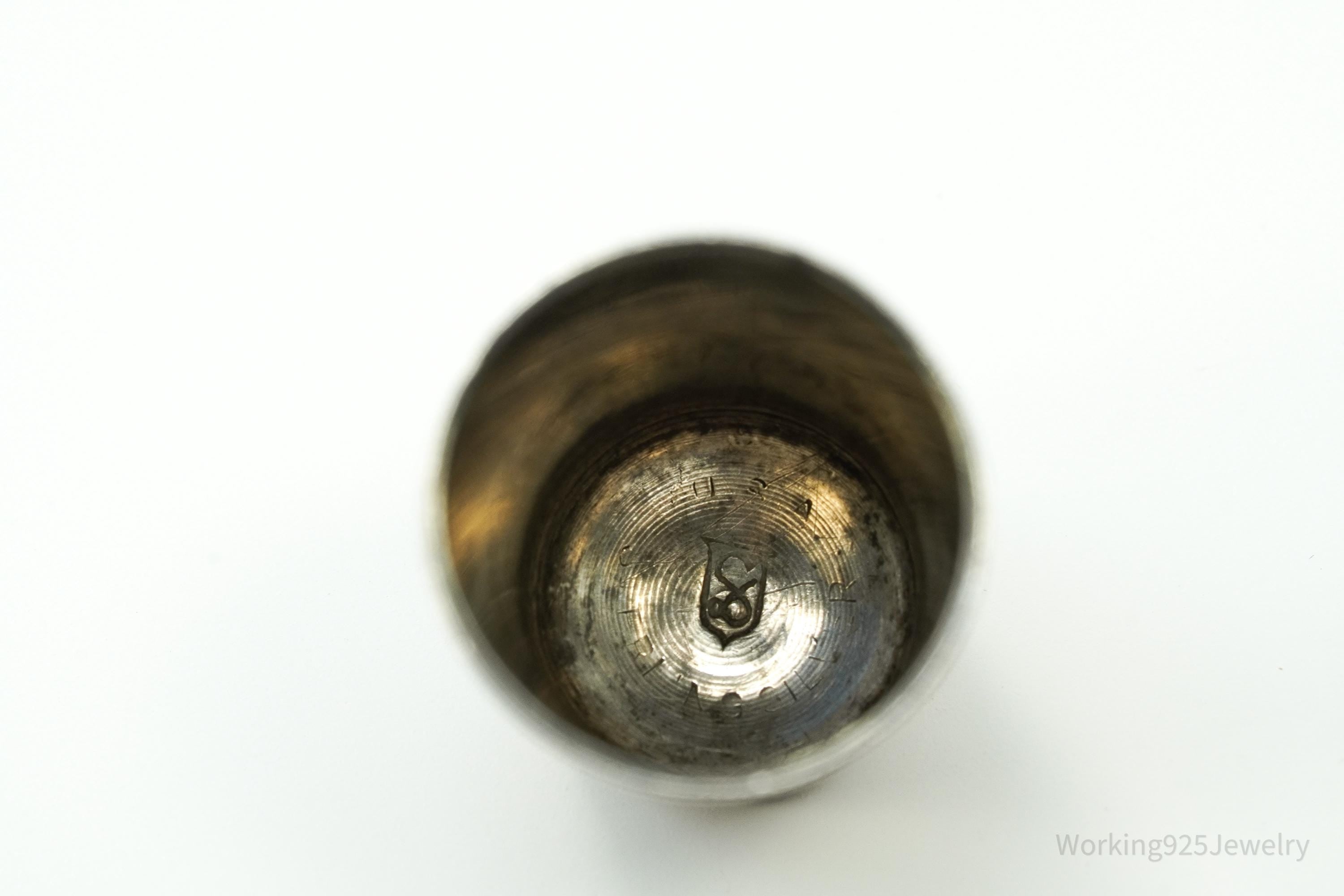 Antique Simons Bros & Co Dome Sterling Silver Thimble Size 10