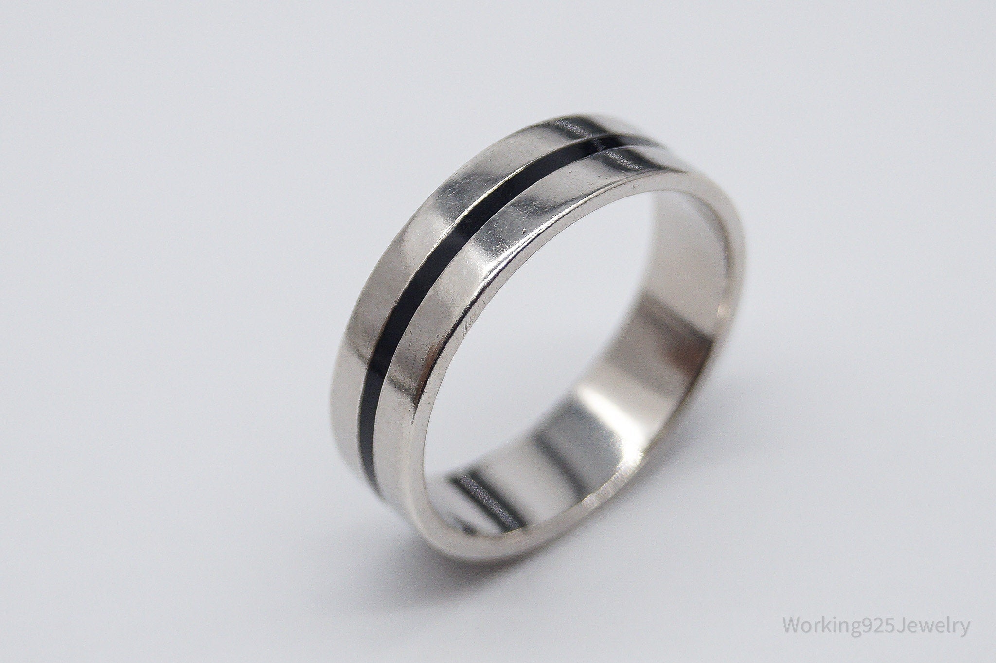 Vintage Sterling Silver Band Ring - Size 9