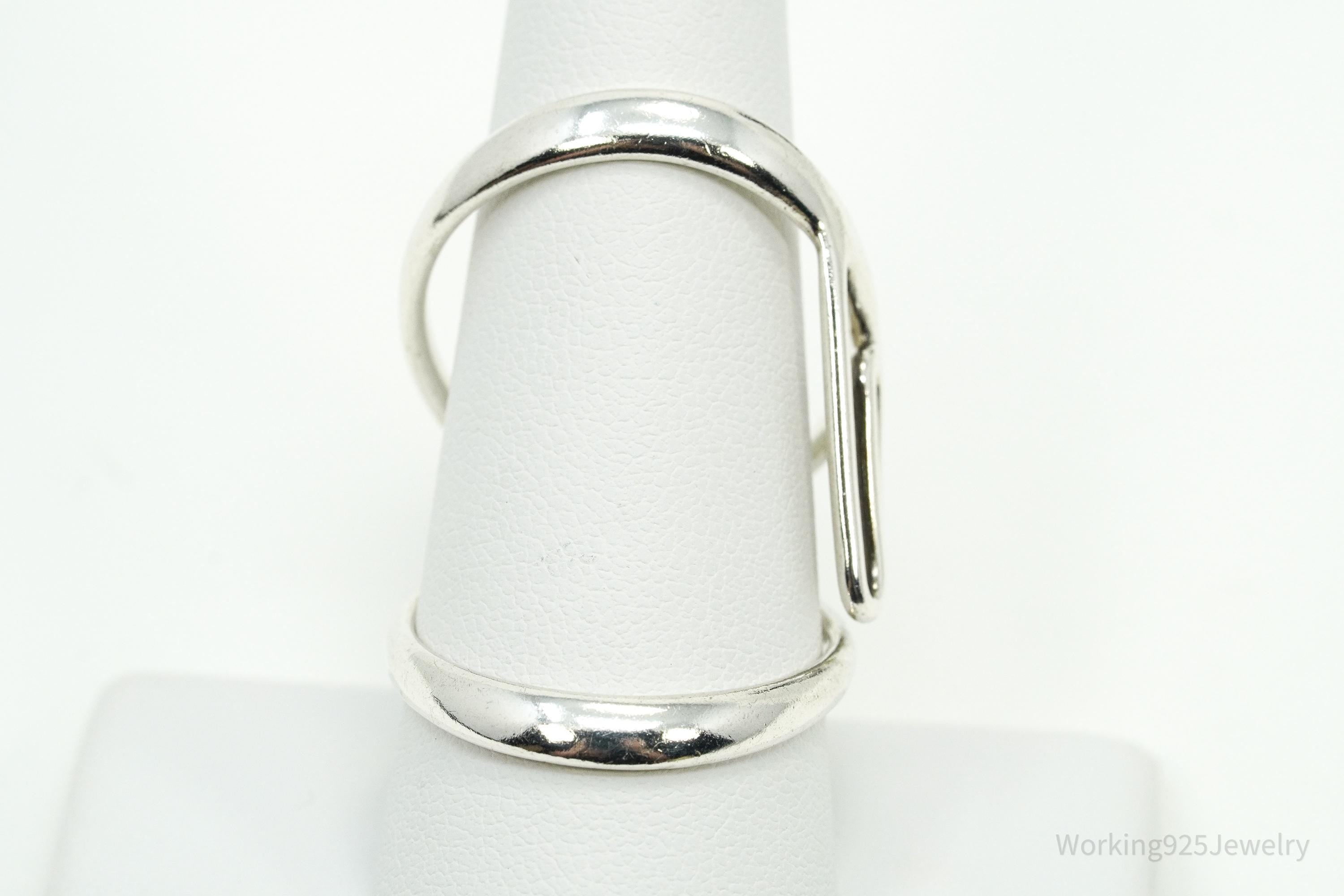 Vintage Thumb Splint Hyperextension Arthritis Silver Ring - Size 9.25