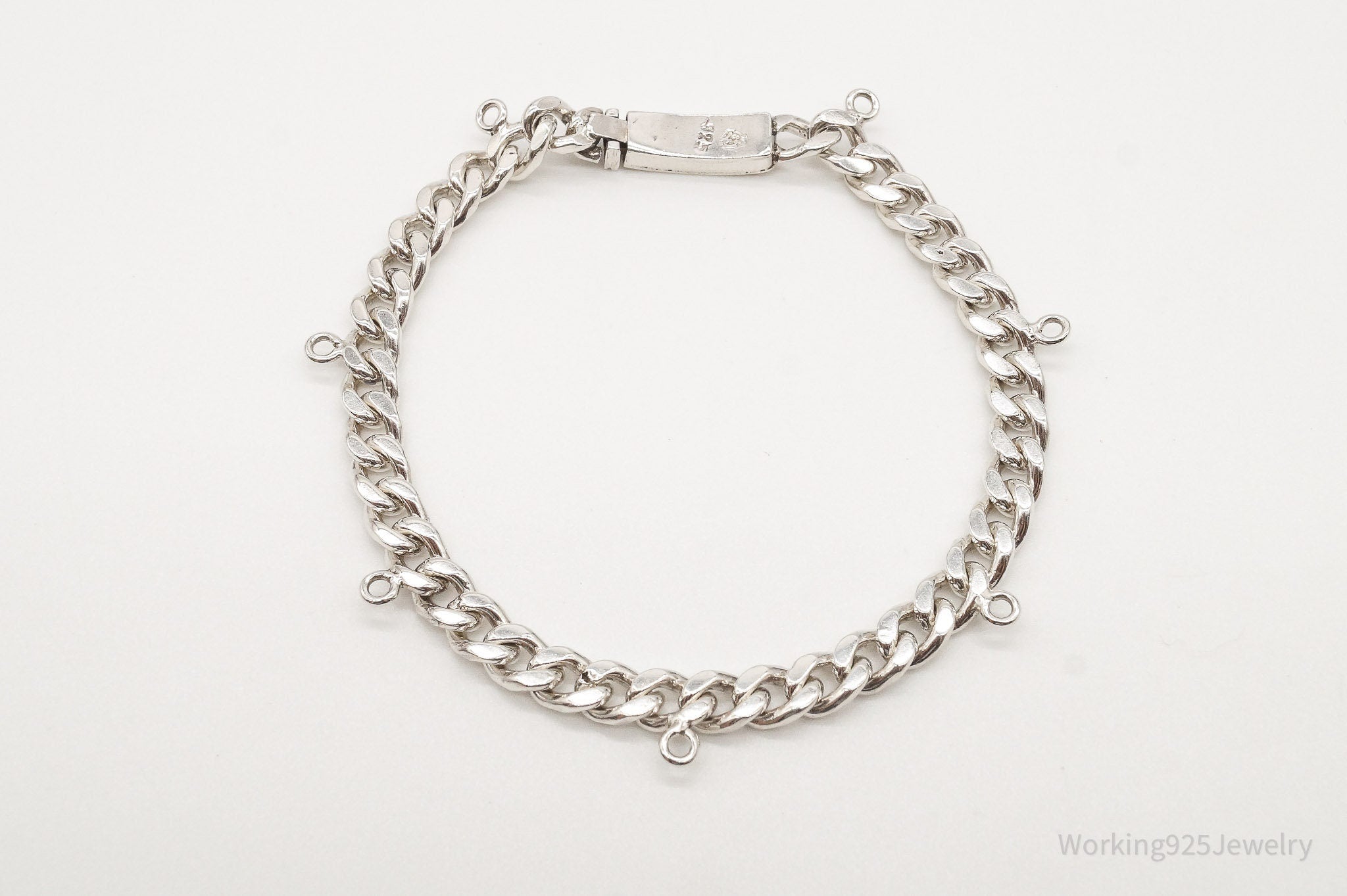 Vintage Mexico Sterling Silver Charm Bracelet