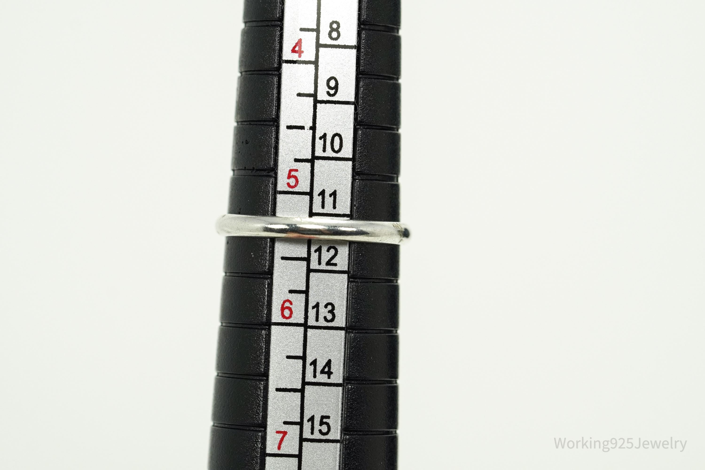 Vintage Handmade Native American Turquoise Unsigned Silver Ring - Size 5.25