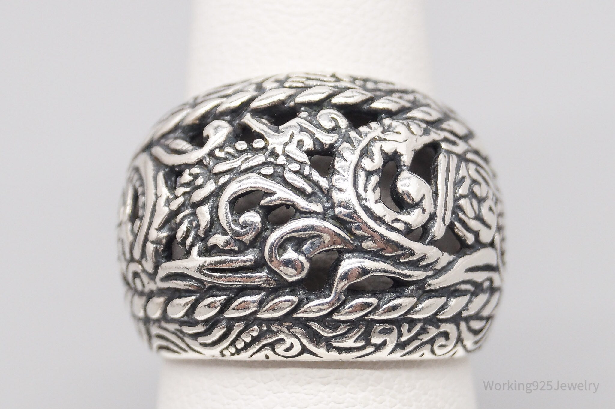 Vintage Native Designer Carolyn Pollack Relios Sterling Silver Ring - Size 7.25