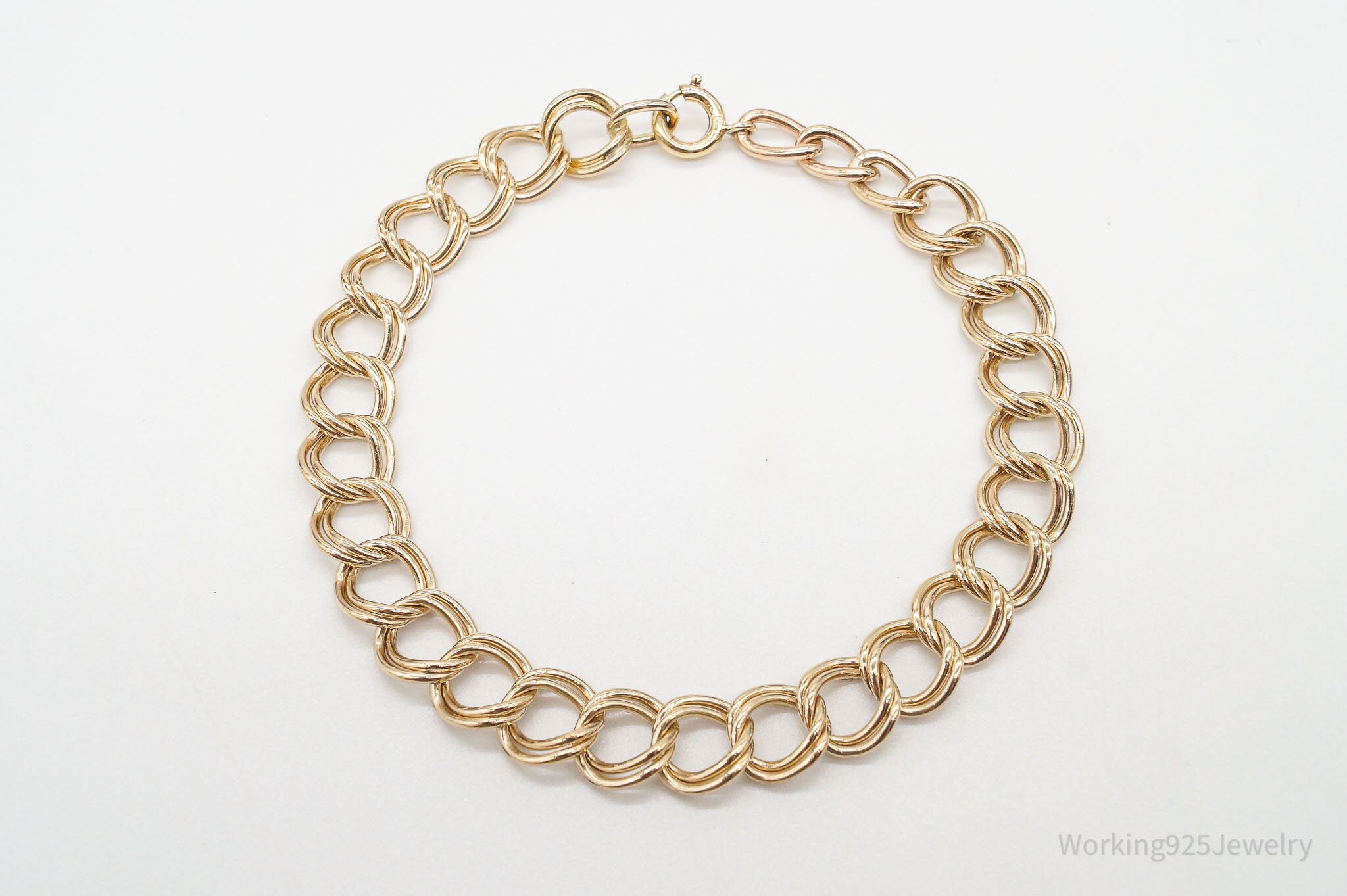 Vintage Retro 1950s 1/20 12K Gold Filled Double Links Bracelet