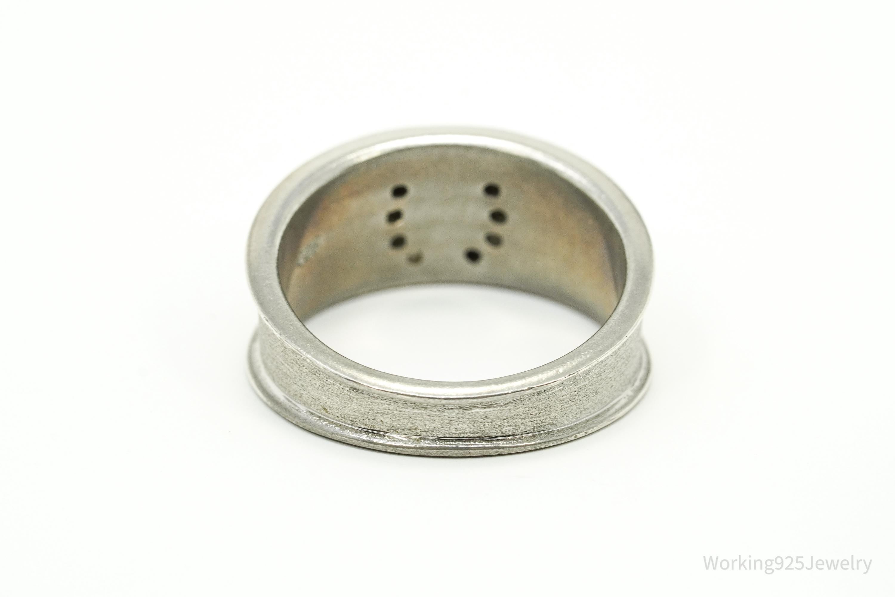 Kelly Herd Cubic Zirconia Horseshoe Sterling Silver Ring - Size 7.25