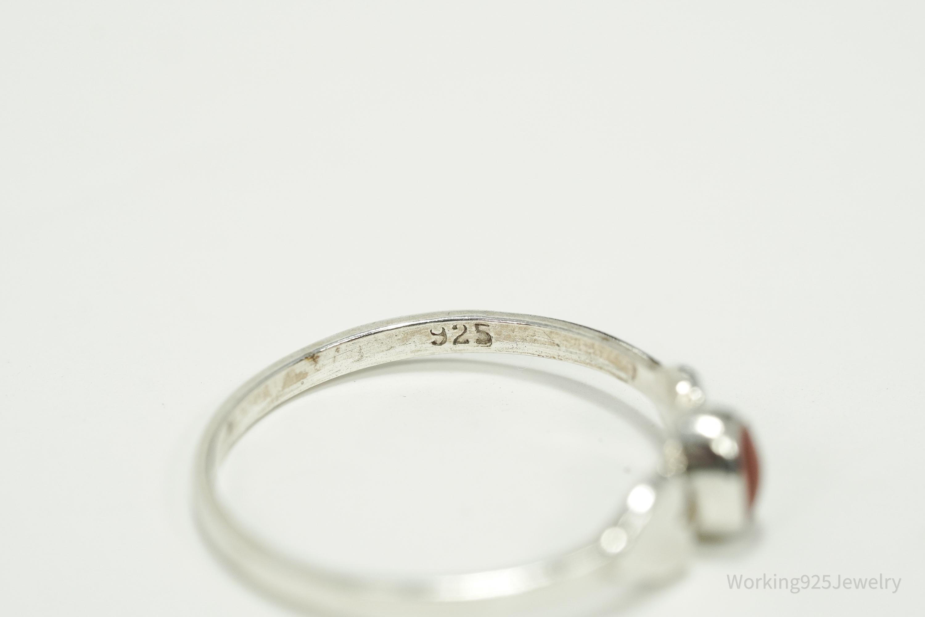 Vintage Carnelian Sterling Silver Ring - Size 8