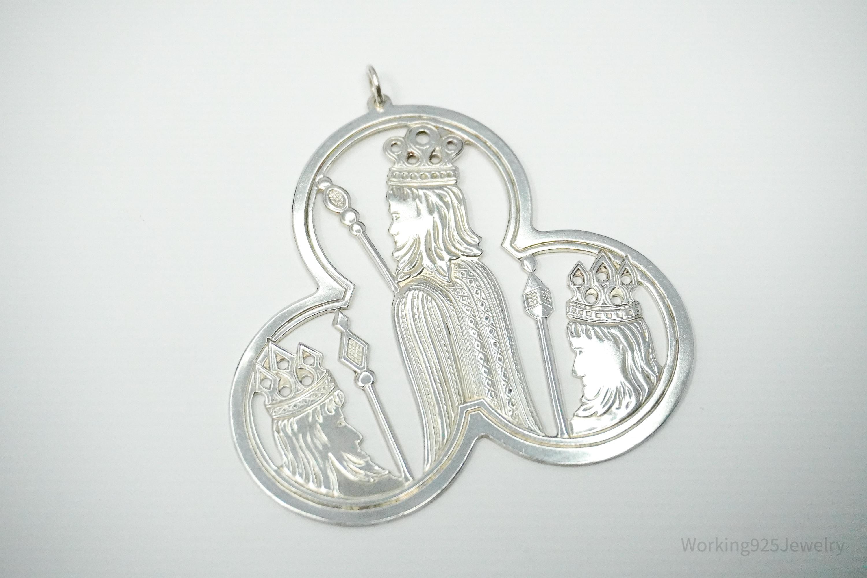 Vintage LUNT 1973 Christmas Sterling Silver Tree Ornament Pendant