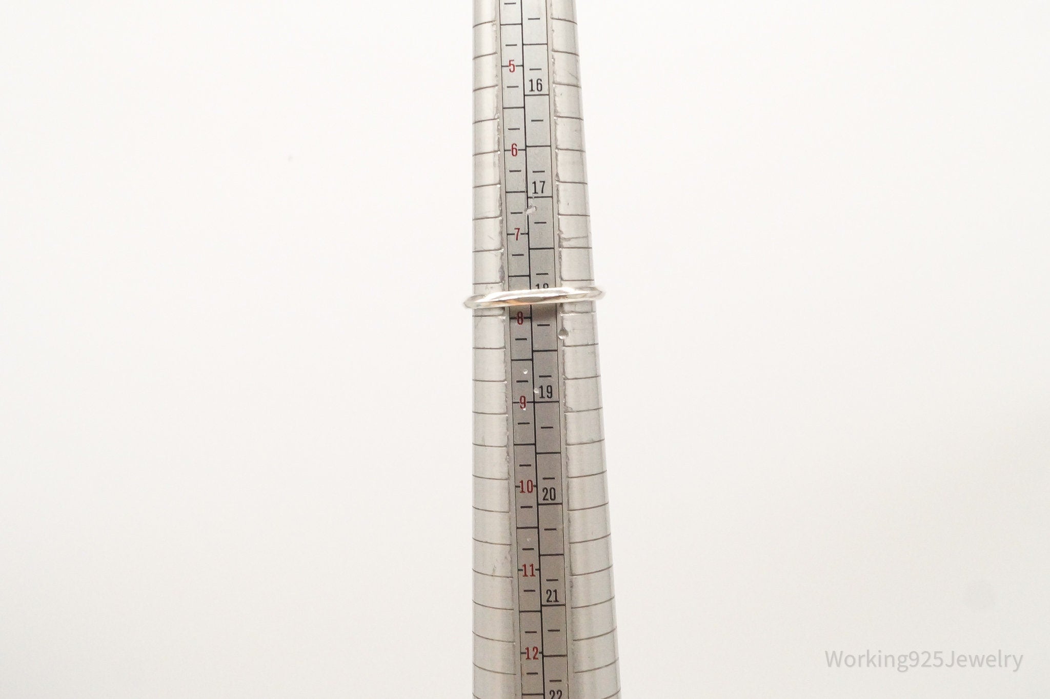 Antique Foil Back Rhinestone Sterling Silver Ring Size 7.75