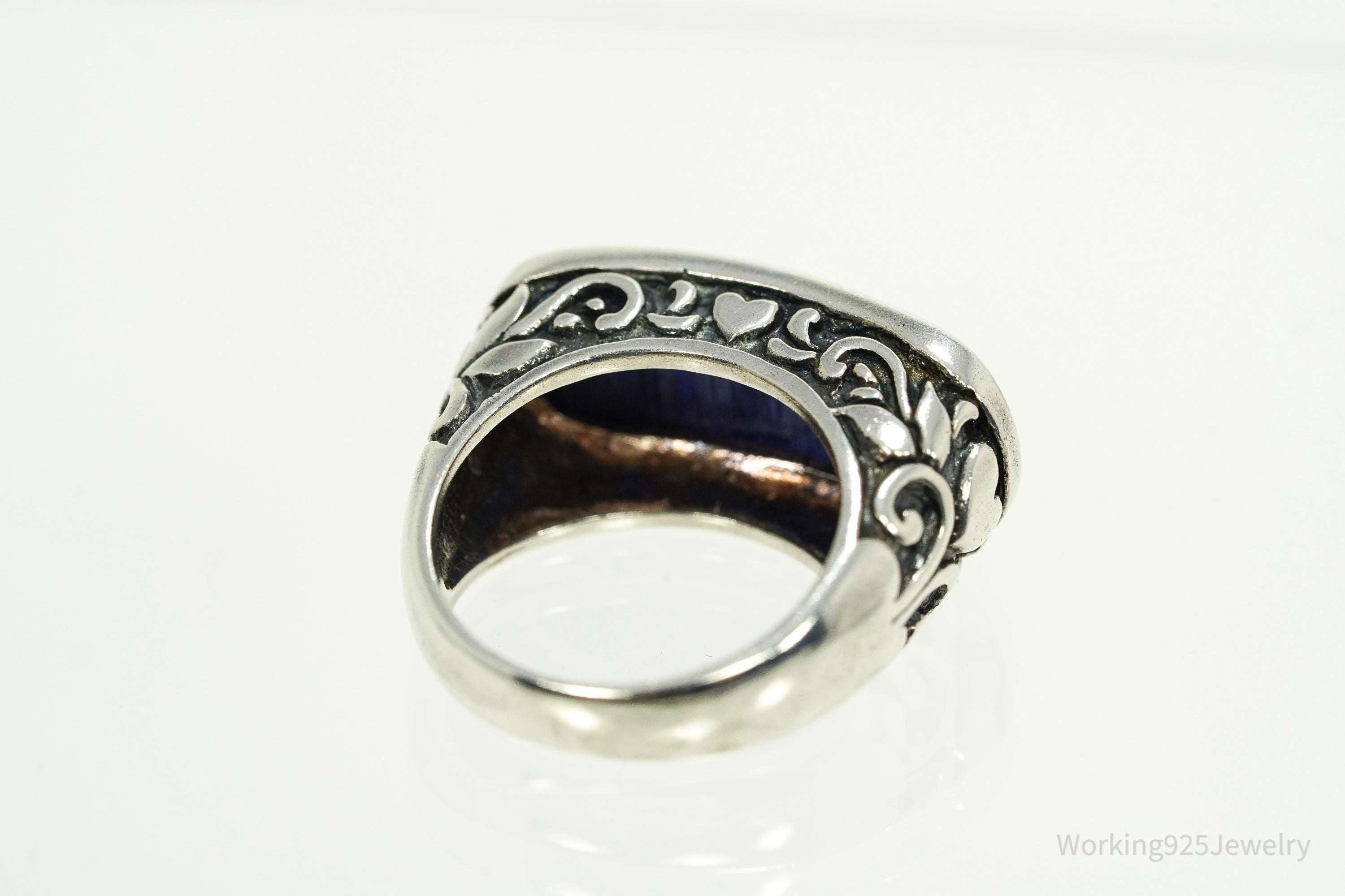 Vintage Lapis Lazuli Sterling Silver Ring - Size 6