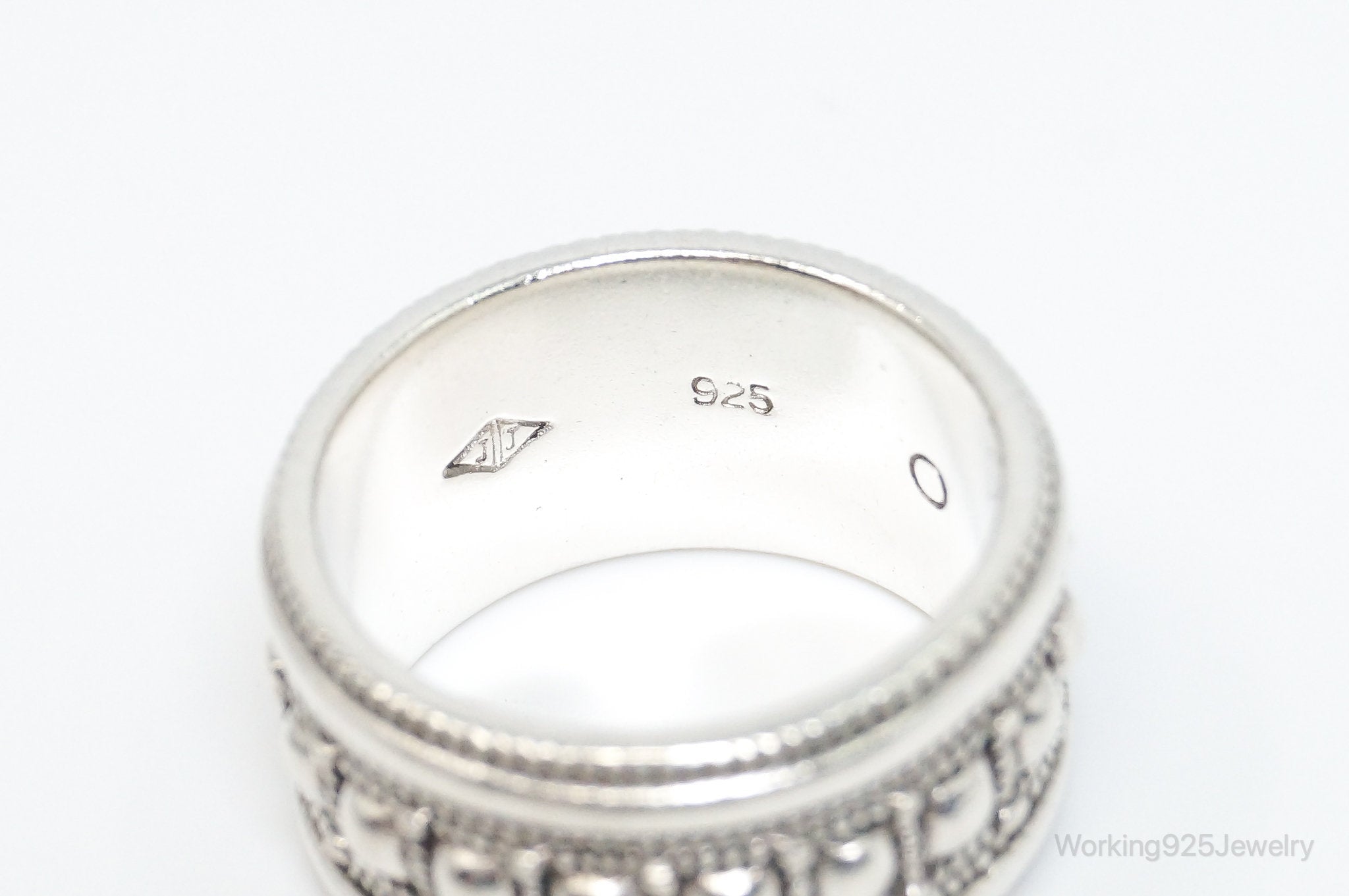 Vintage Designer Judith Jack Sterling Silver Band Ring - Size 7